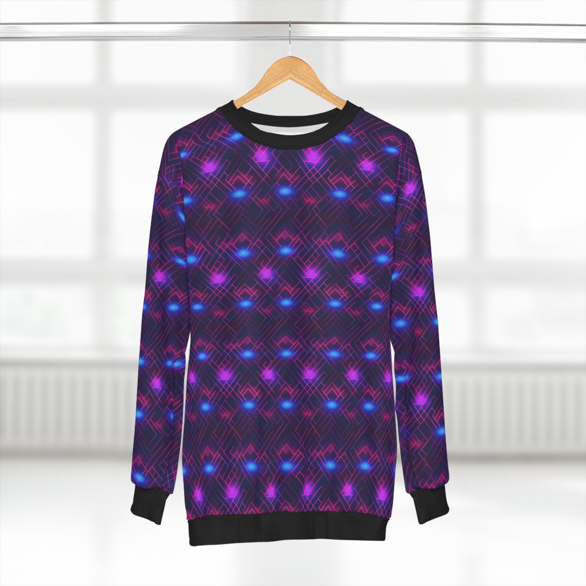Unisex Sweatshirt (AOP) - Seamless Synthwave Designs 02