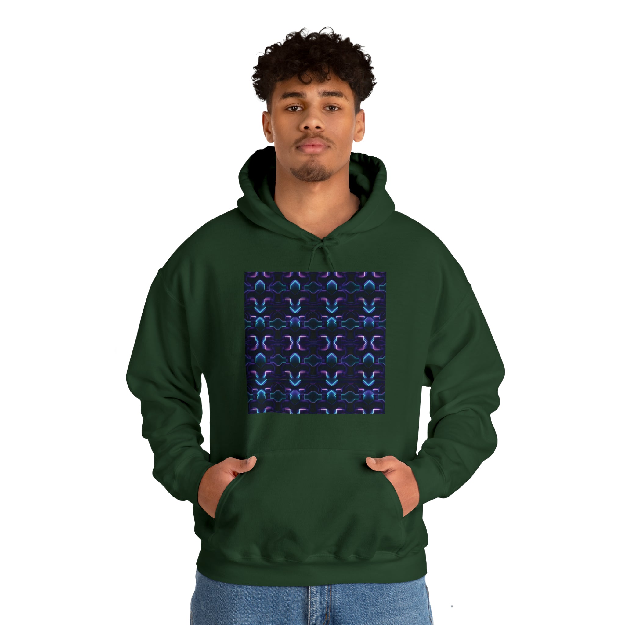 Unisex Heavy Blend™ Hooded Sweatshirt - Abstract Neon Designs 06