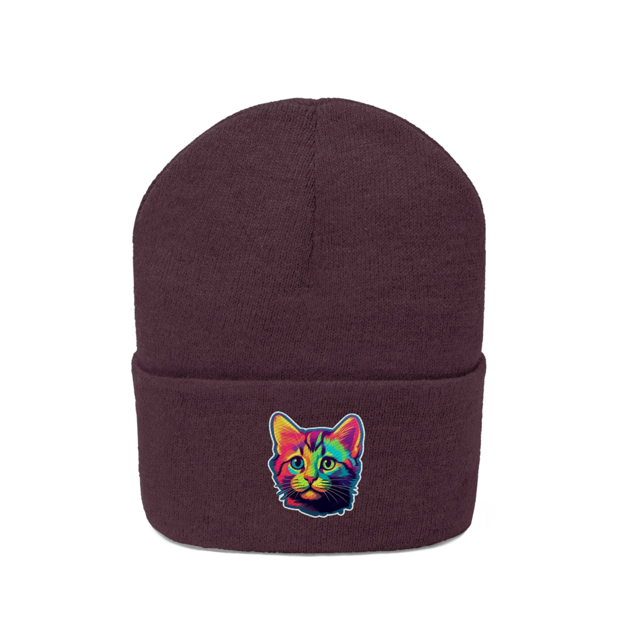 Knit Beanie - Kitten Pop Art 07