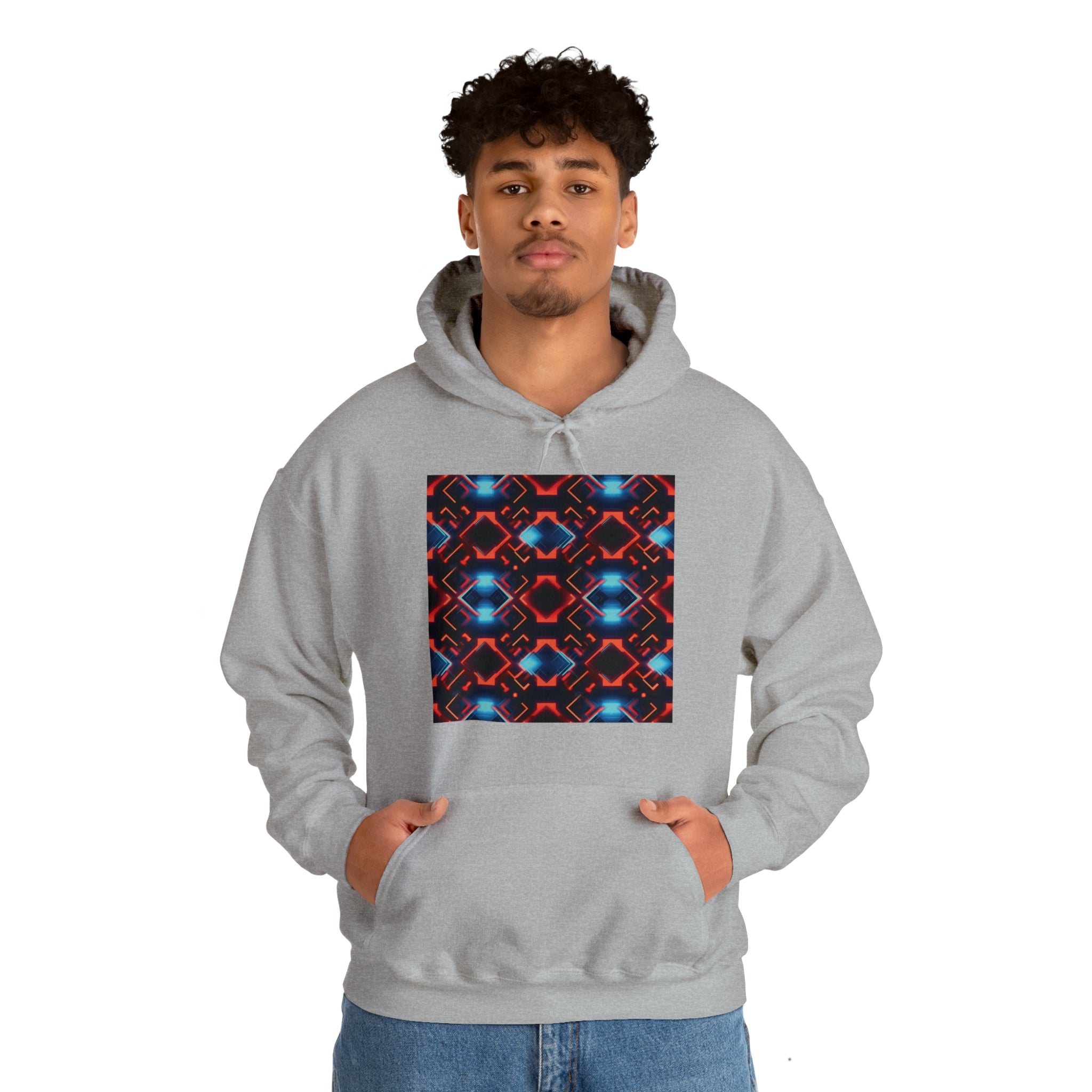 Unisex Heavy Blend™ Hooded Sweatshirt - Abstract Neon Designs 07