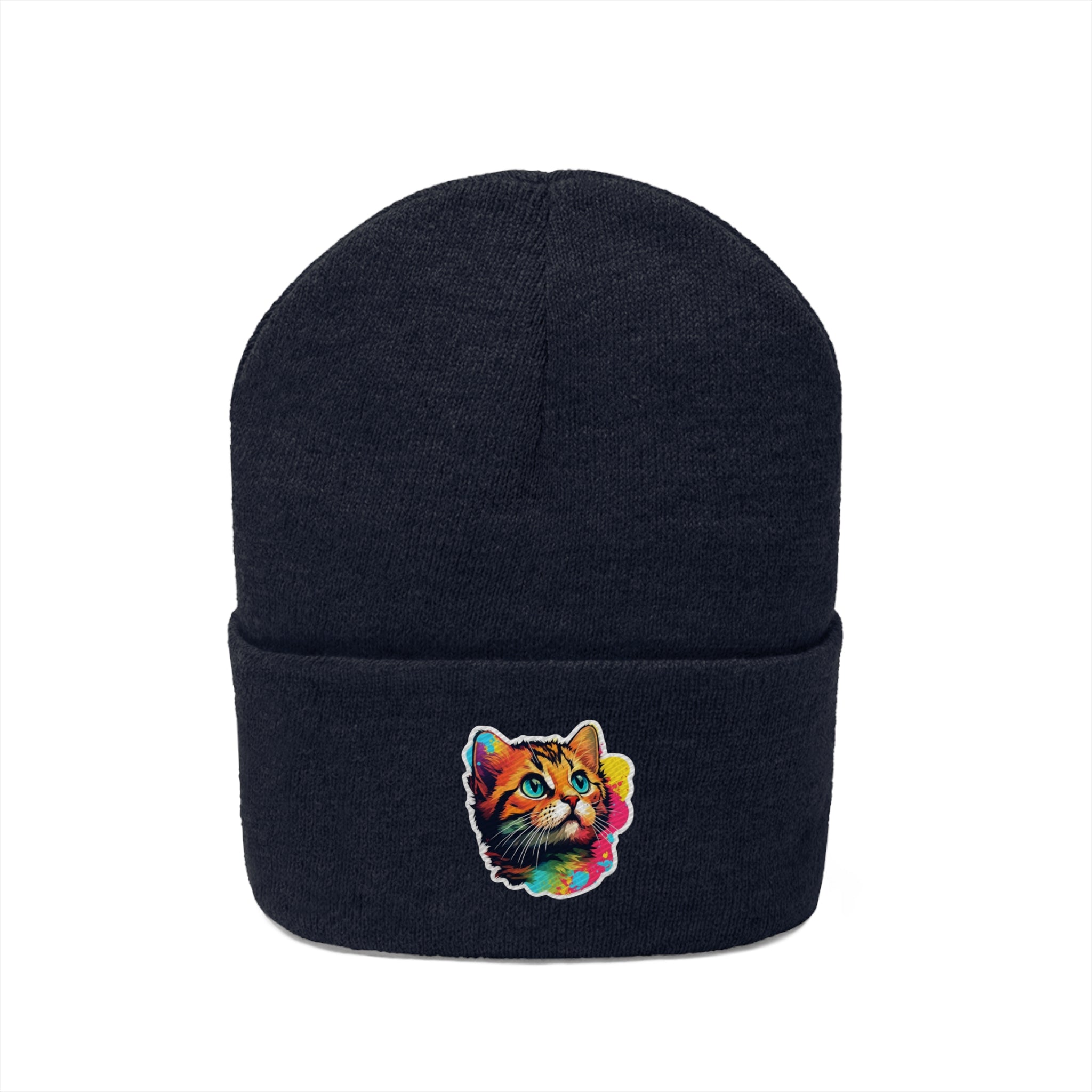 Knit Beanie - Kitten Pop Art 05