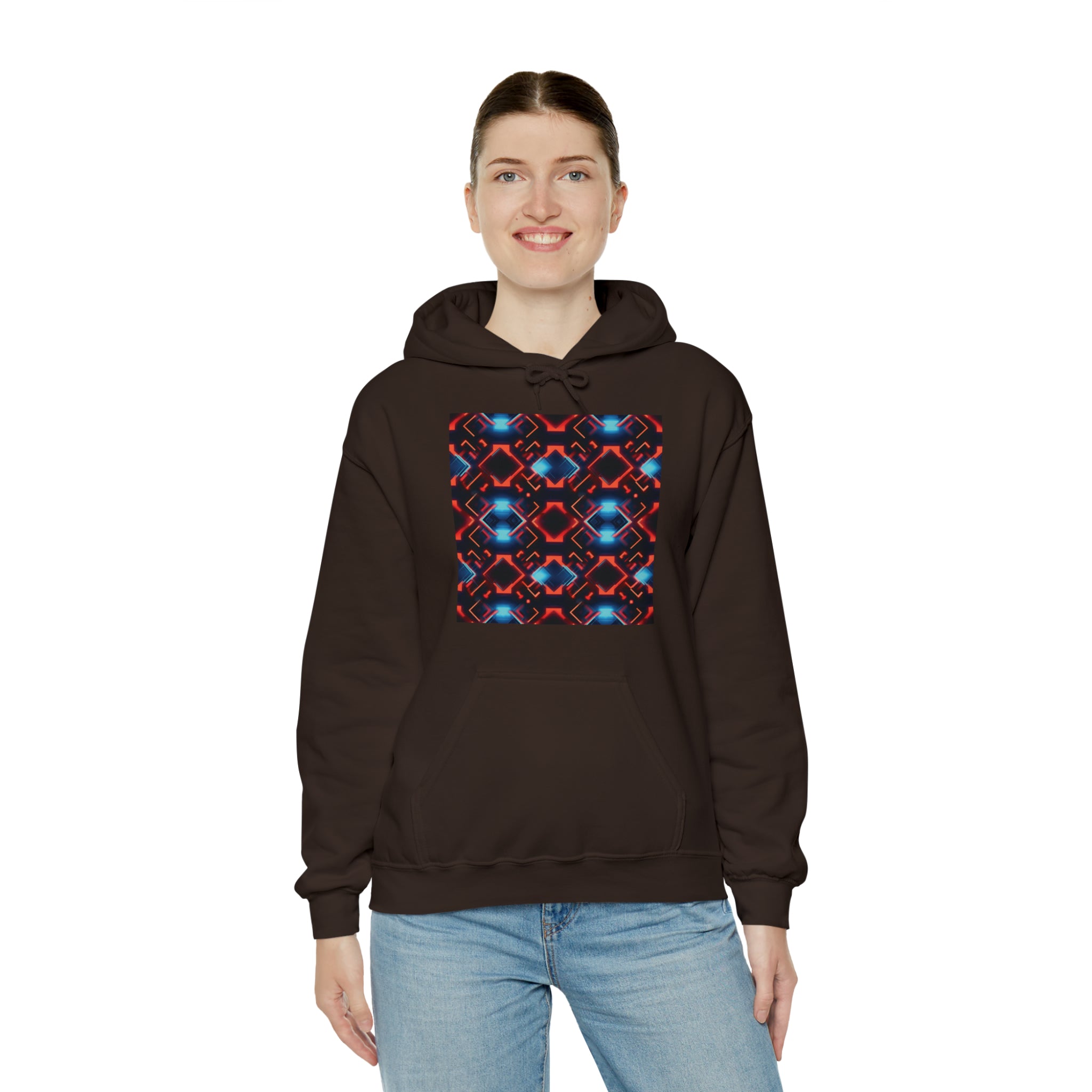 Unisex Heavy Blend™ Hooded Sweatshirt - Abstract Neon Designs 07