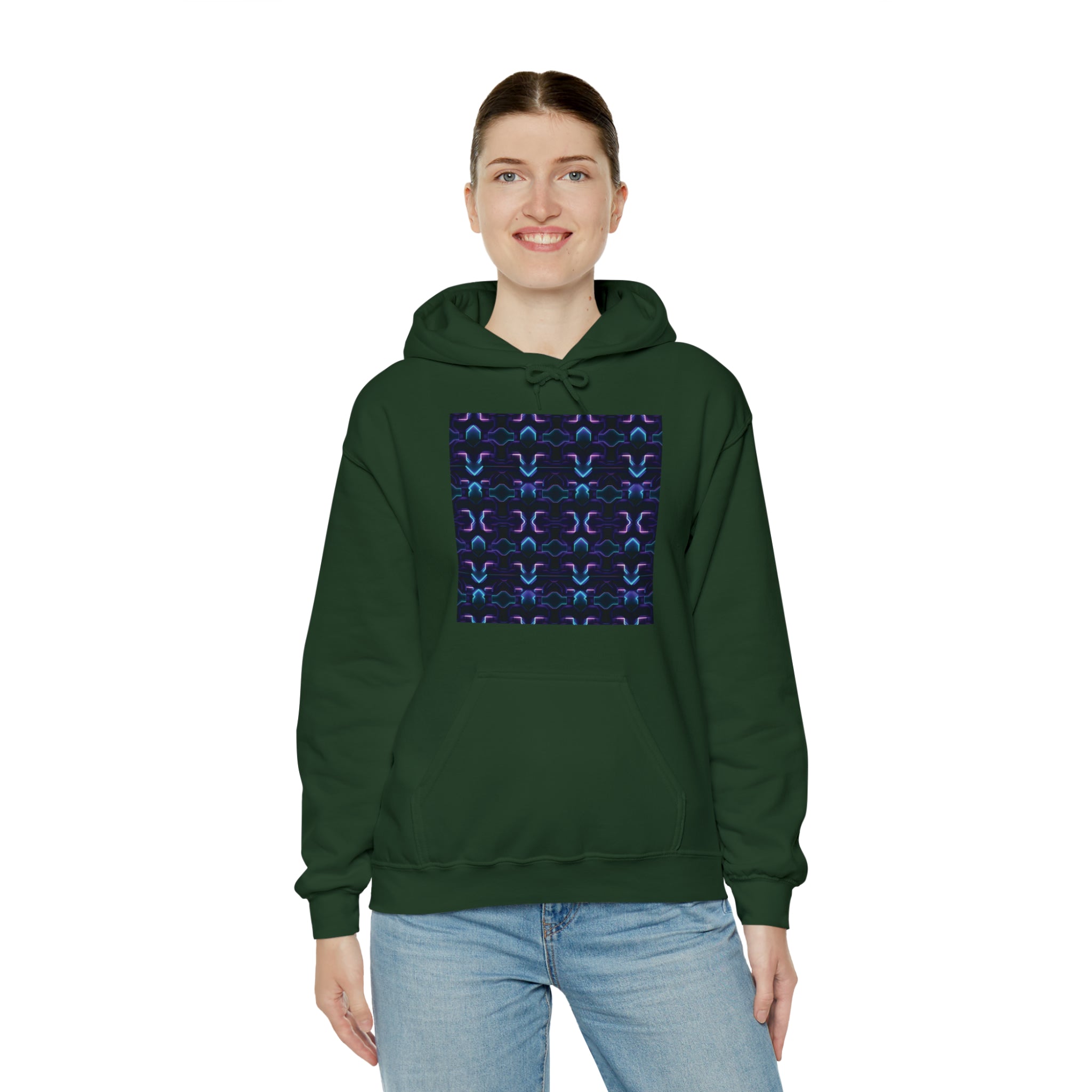 Unisex Heavy Blend™ Hooded Sweatshirt - Abstract Neon Designs 06