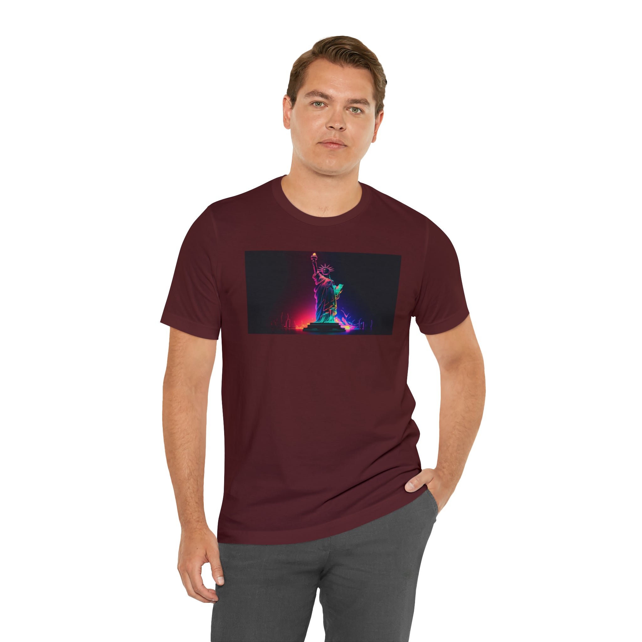 Unisex Jersey Short Sleeve Tee - Statue of Liberty, New York, USA