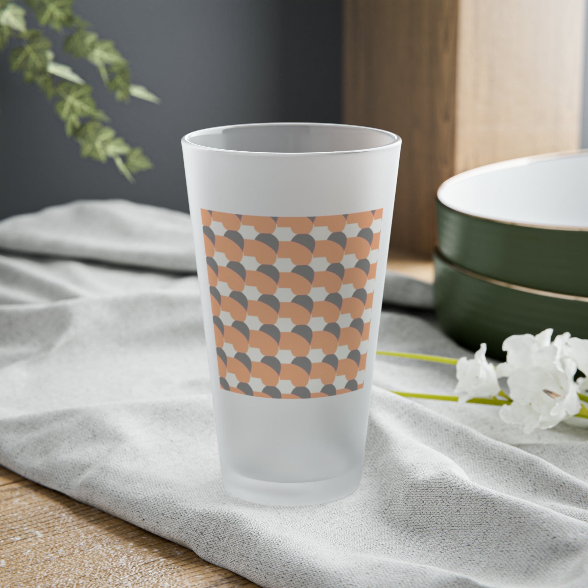Frosted Pint Glass, 16oz - Vibrant Designs 10