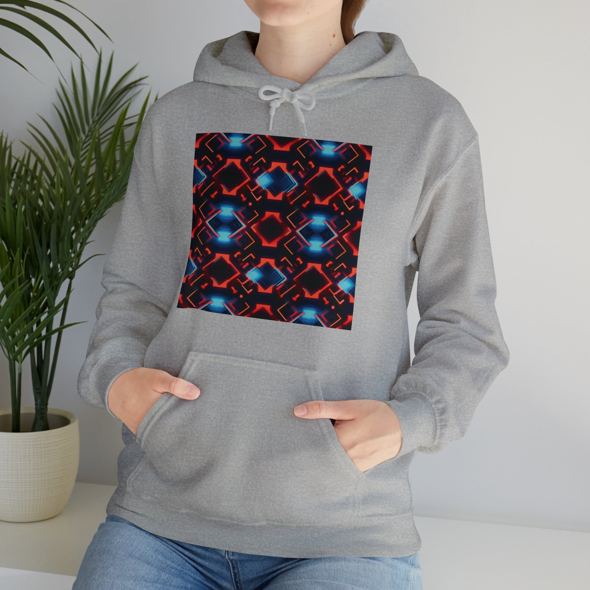 Unisex Heavy Blend™ Hooded Sweatshirt - Abstract Neon Designs 07