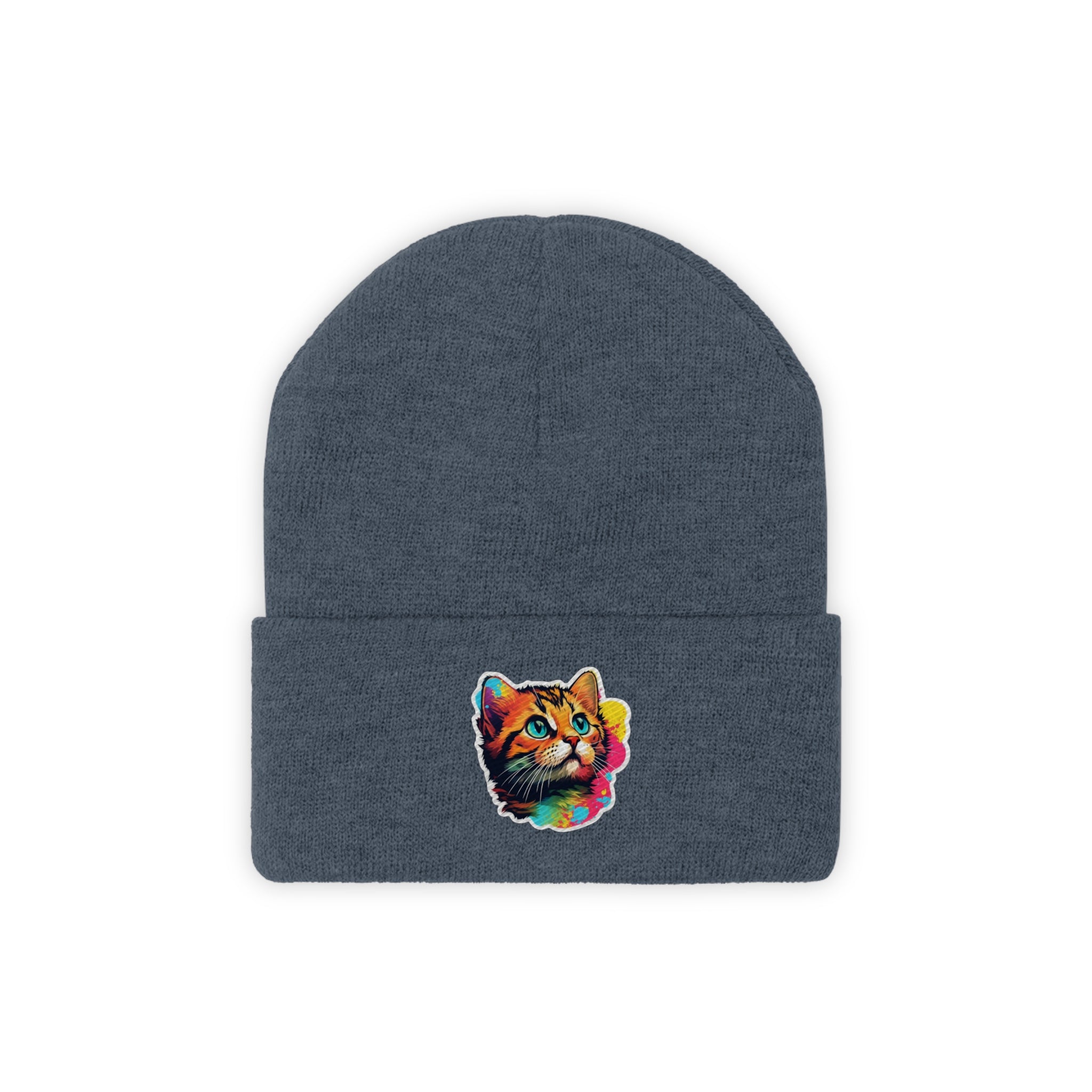 Knit Beanie - Kitten Pop Art 05