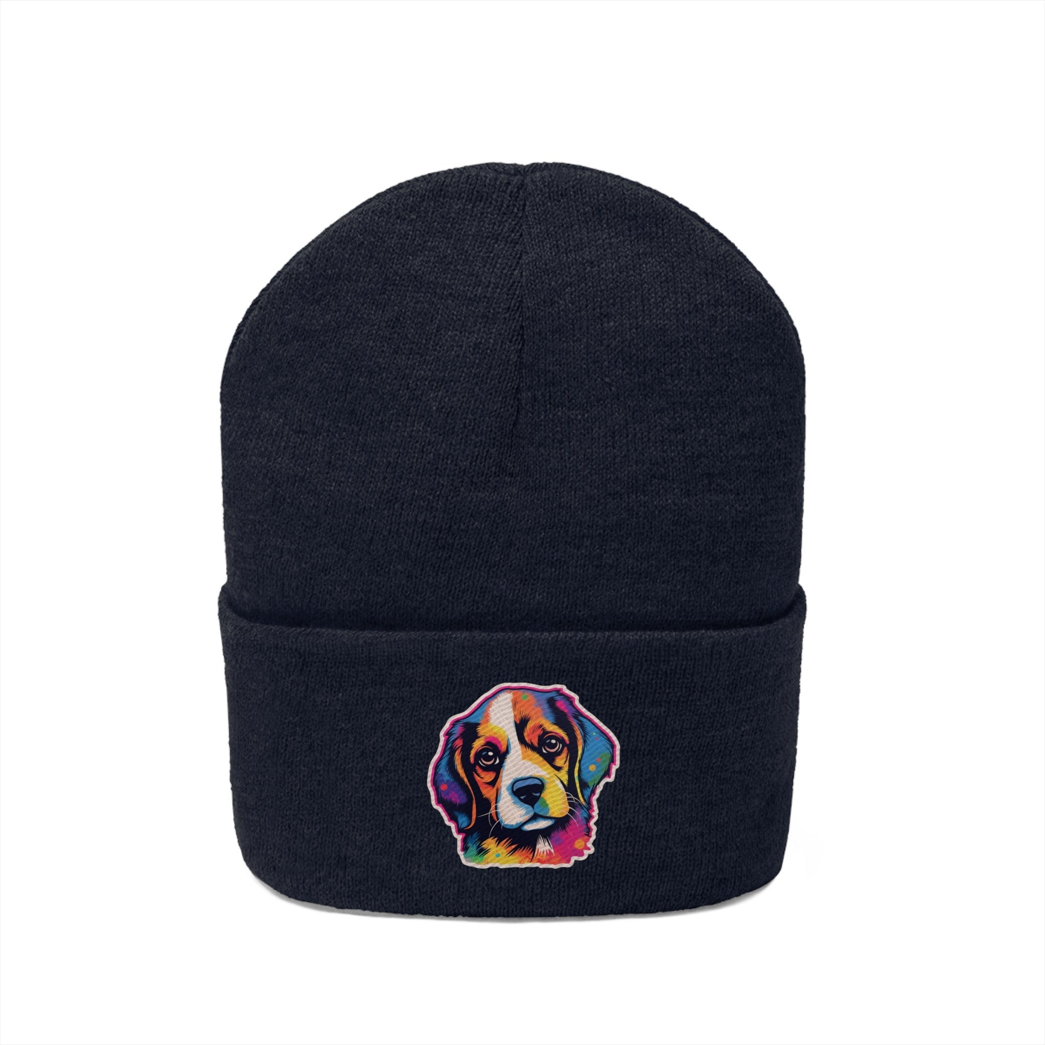 Knit Beanie - Puppy Pop Art 01