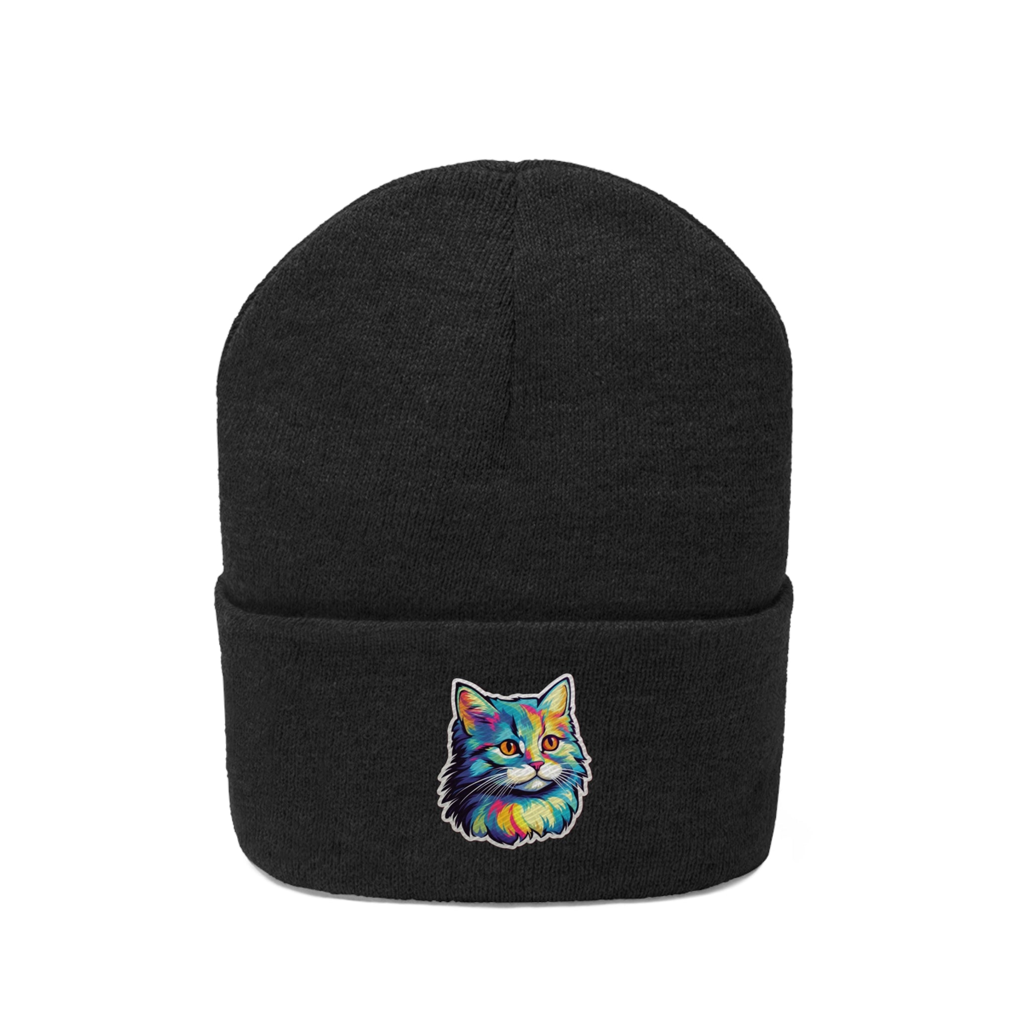 Knit Beanie - Kitten Pop Art 01