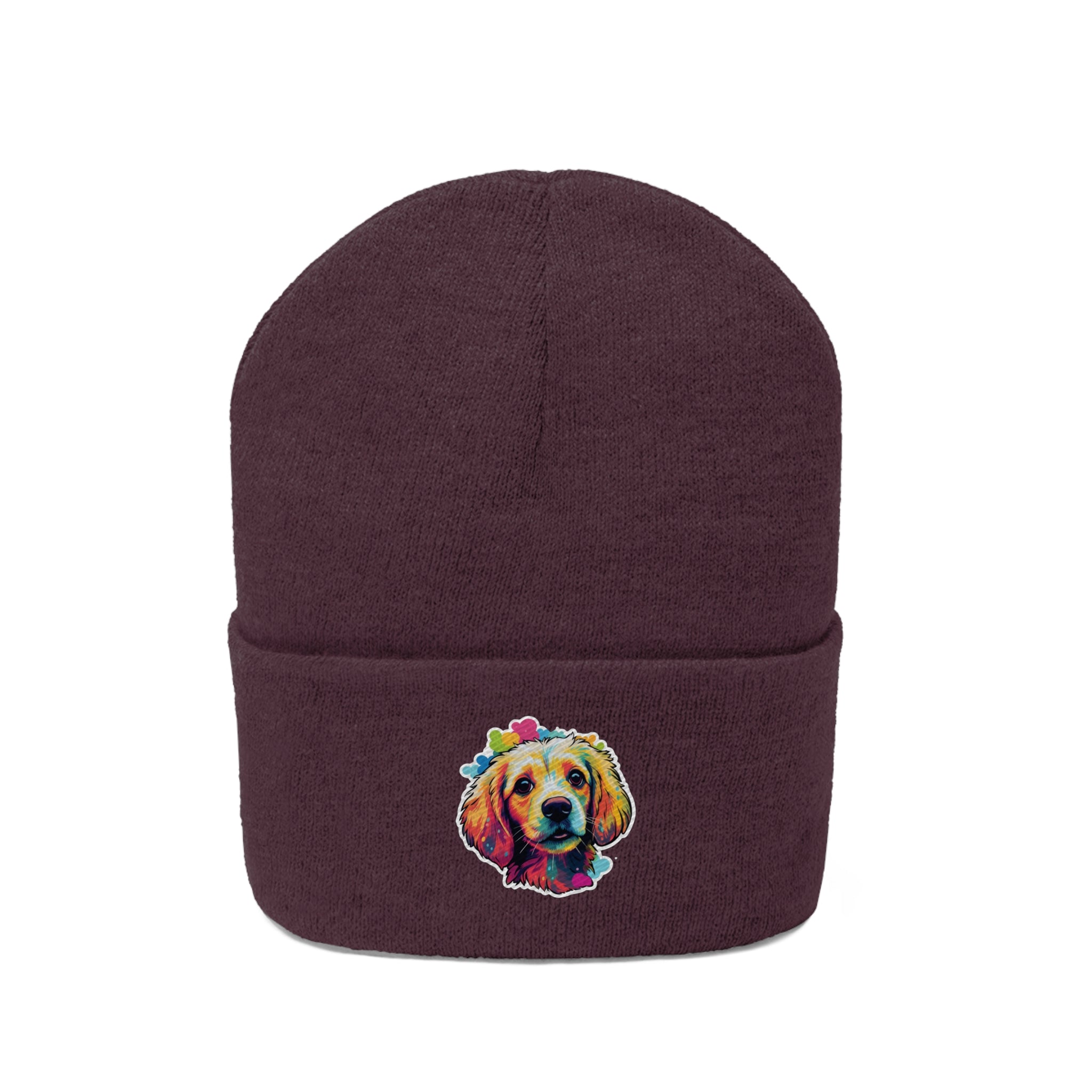 Knit Beanie - Puppy Pop Art 07