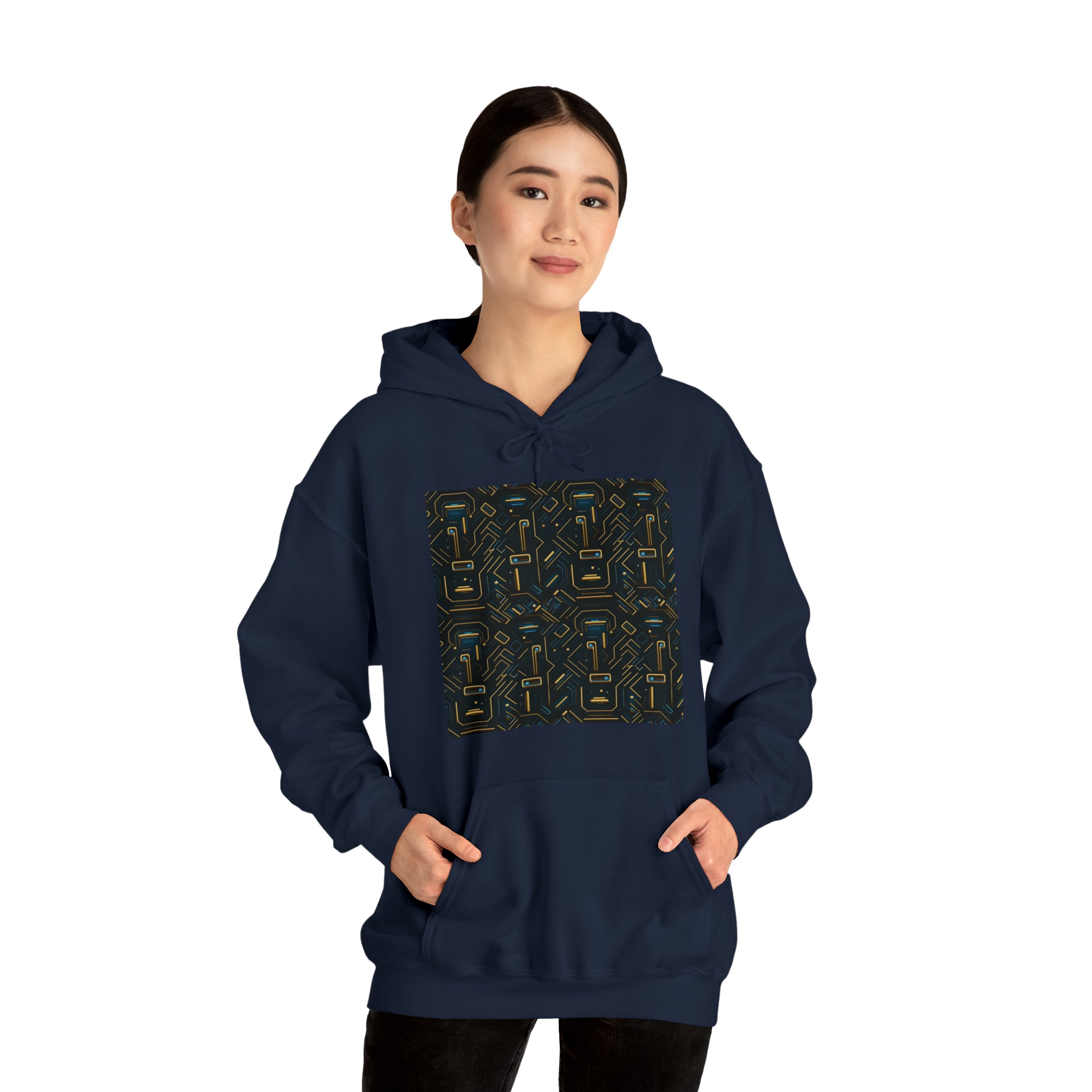 Unisex Heavy Blend™ Hooded Sweatshirt - Abstract Neon Designs 05
