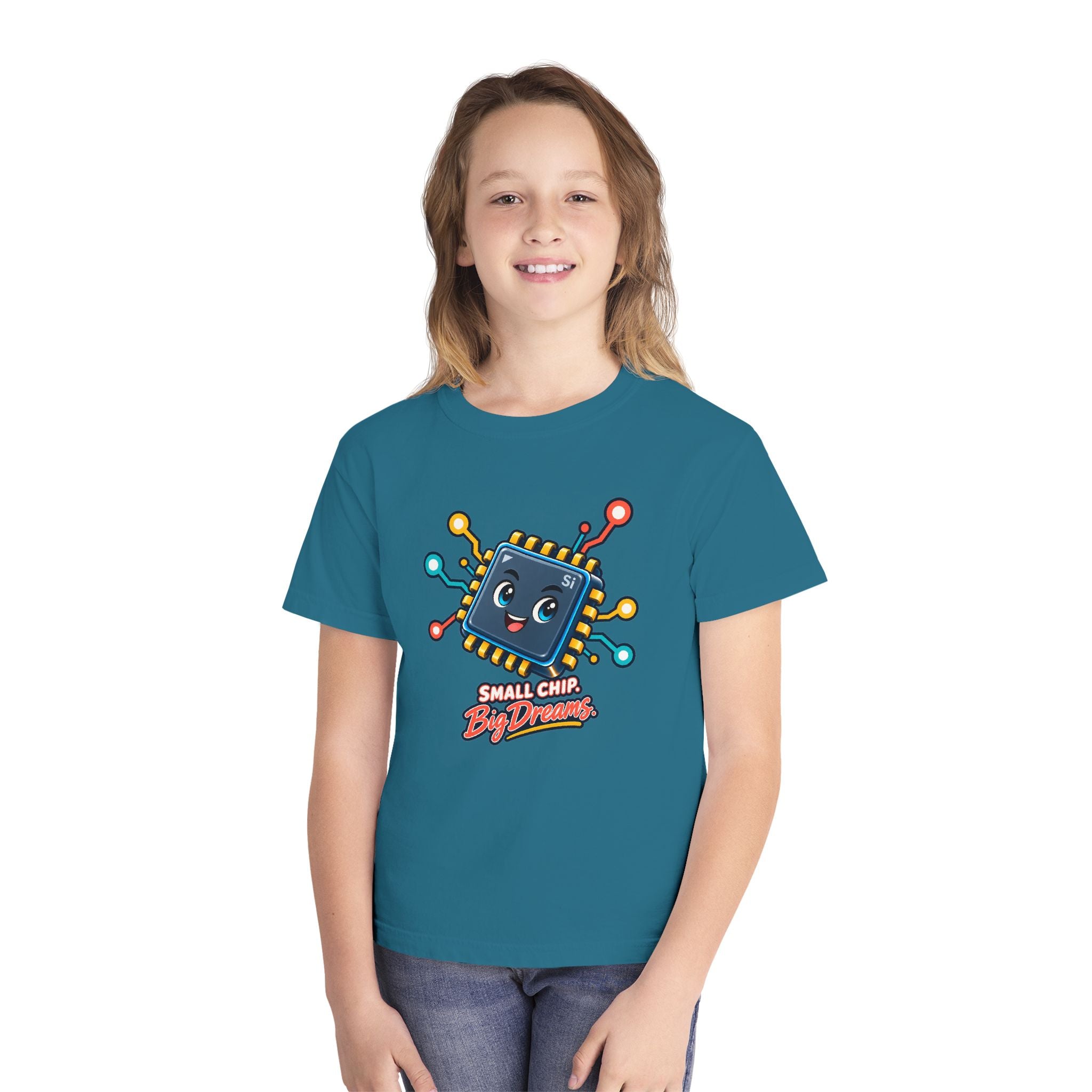 Youth Midweight Cotton Tee - Small Chip, Big Dreams
