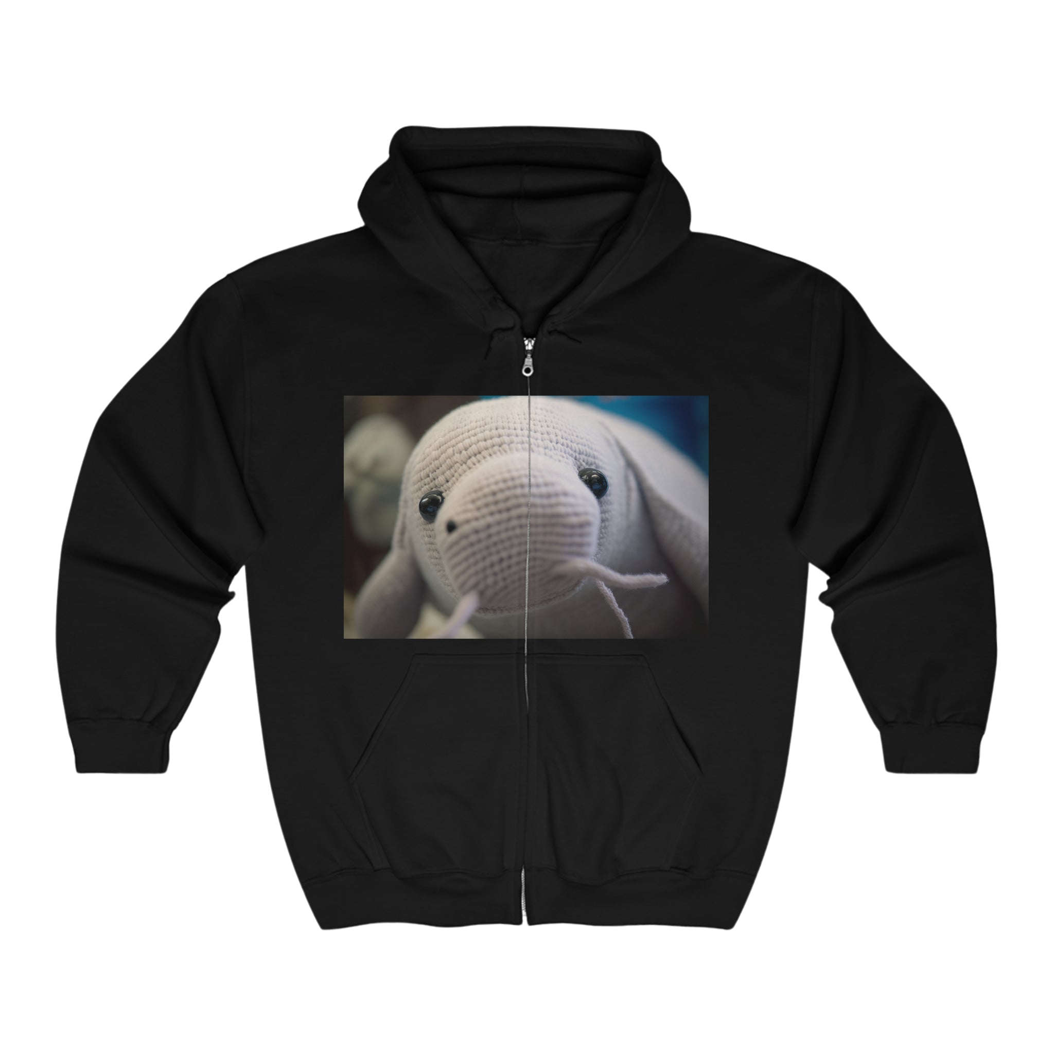 Unisex Heavy Blend™ Full Zip Hooded Sweatshirt - Baby Animals - Dugong