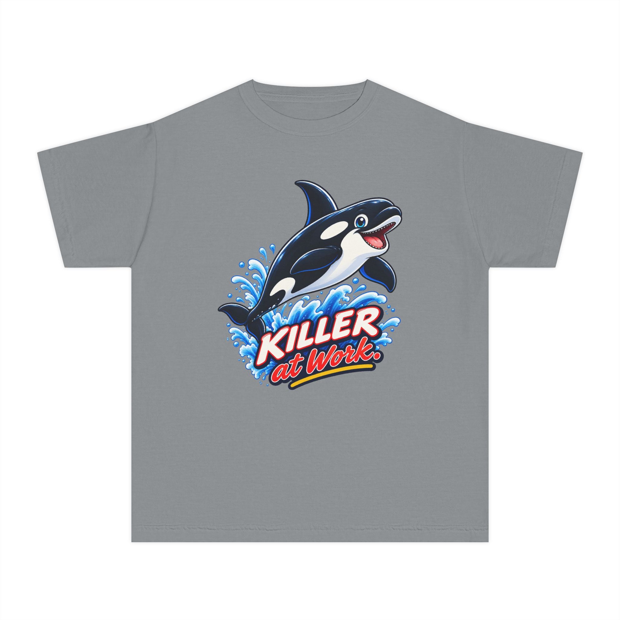 Youth Midweight Cotton Tee - Orca at Work