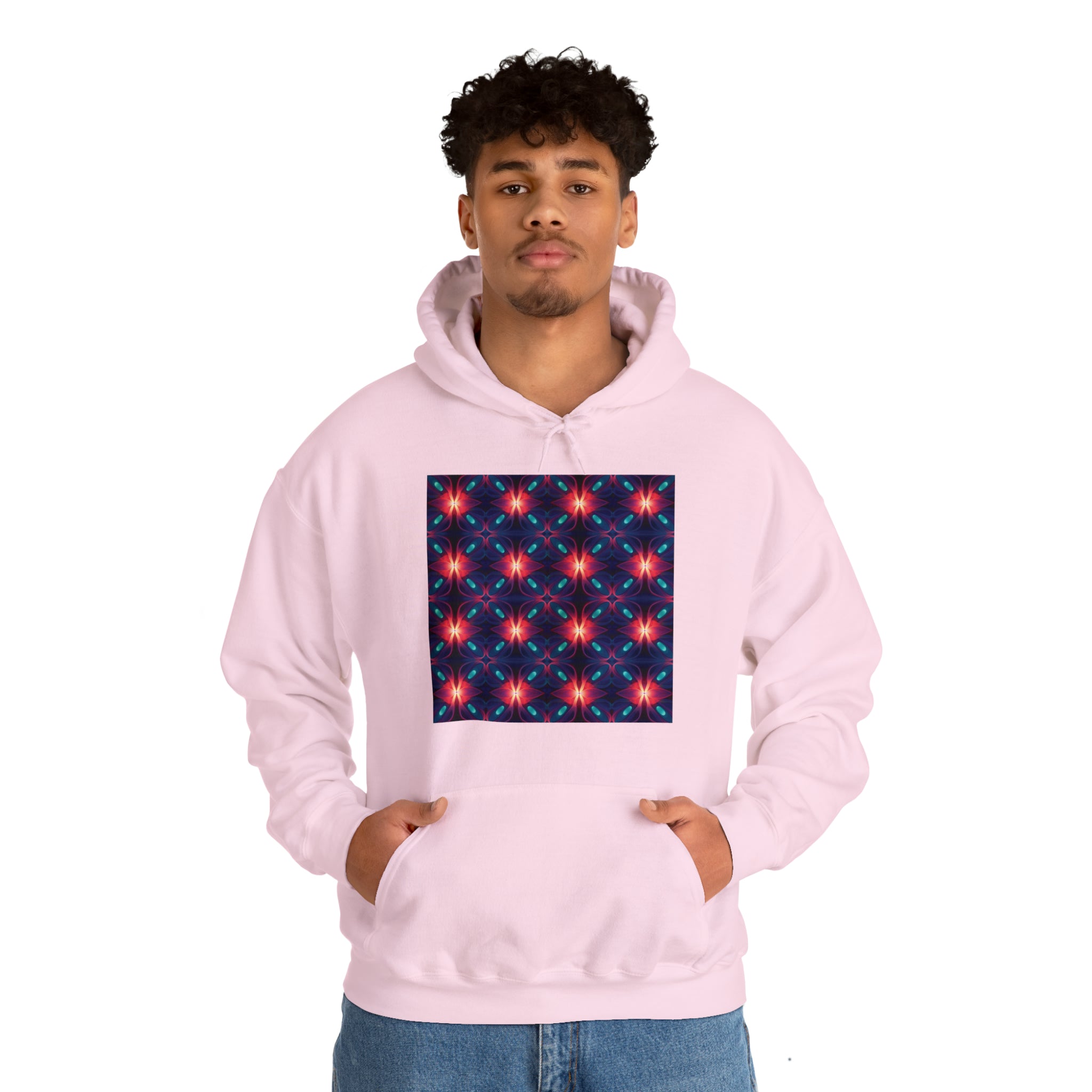Unisex Heavy Blend™ Hooded Sweatshirt - Abstract Neon Designs 04