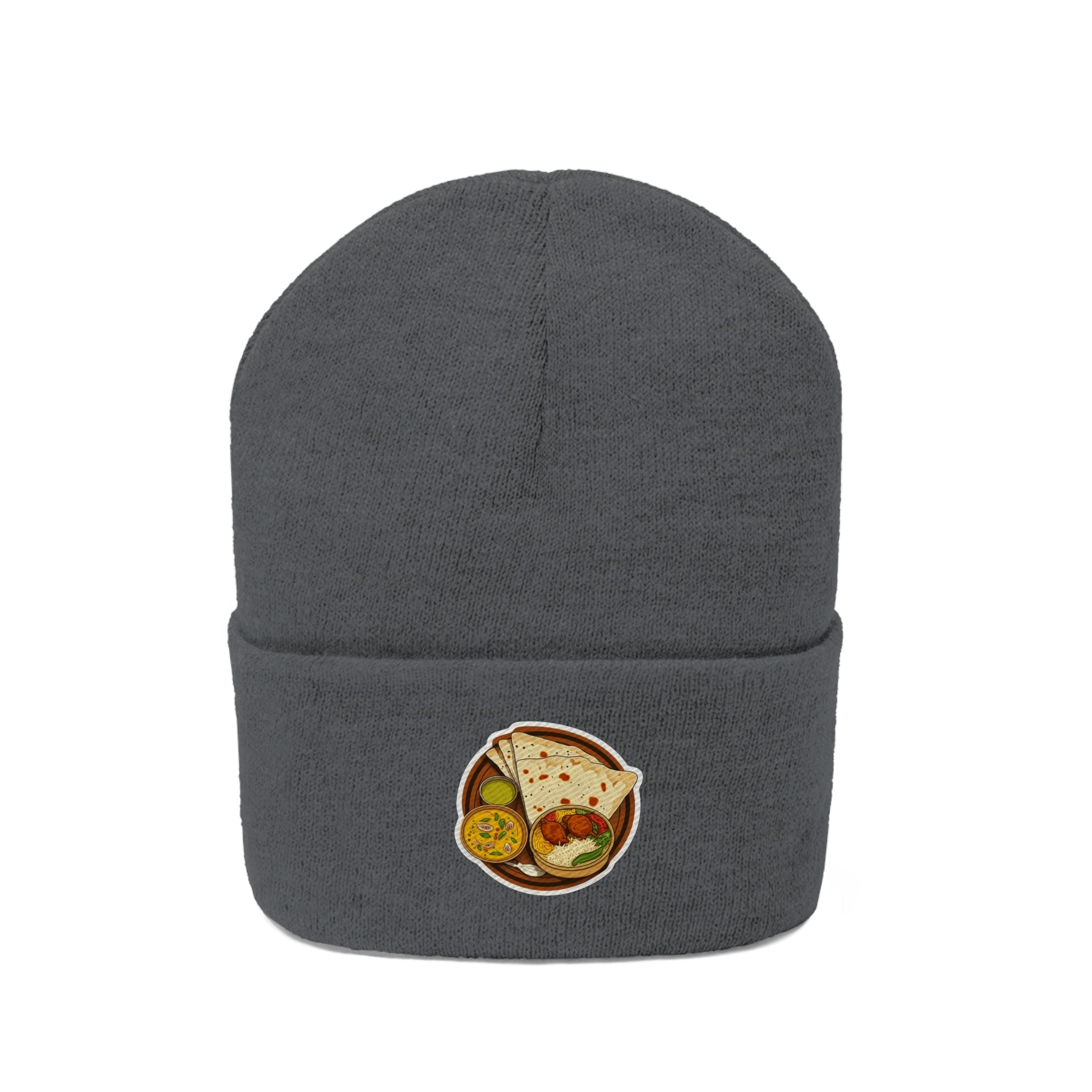 Knit Beanie - Naan & Curry Pop Art