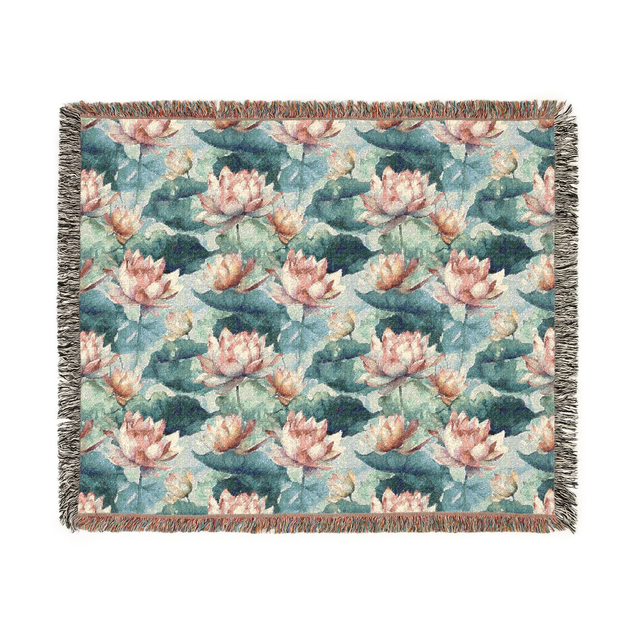 Woven Throw Blanket — Reversible Cozy Check Pattern for Living Room & Cabin - Design 09
