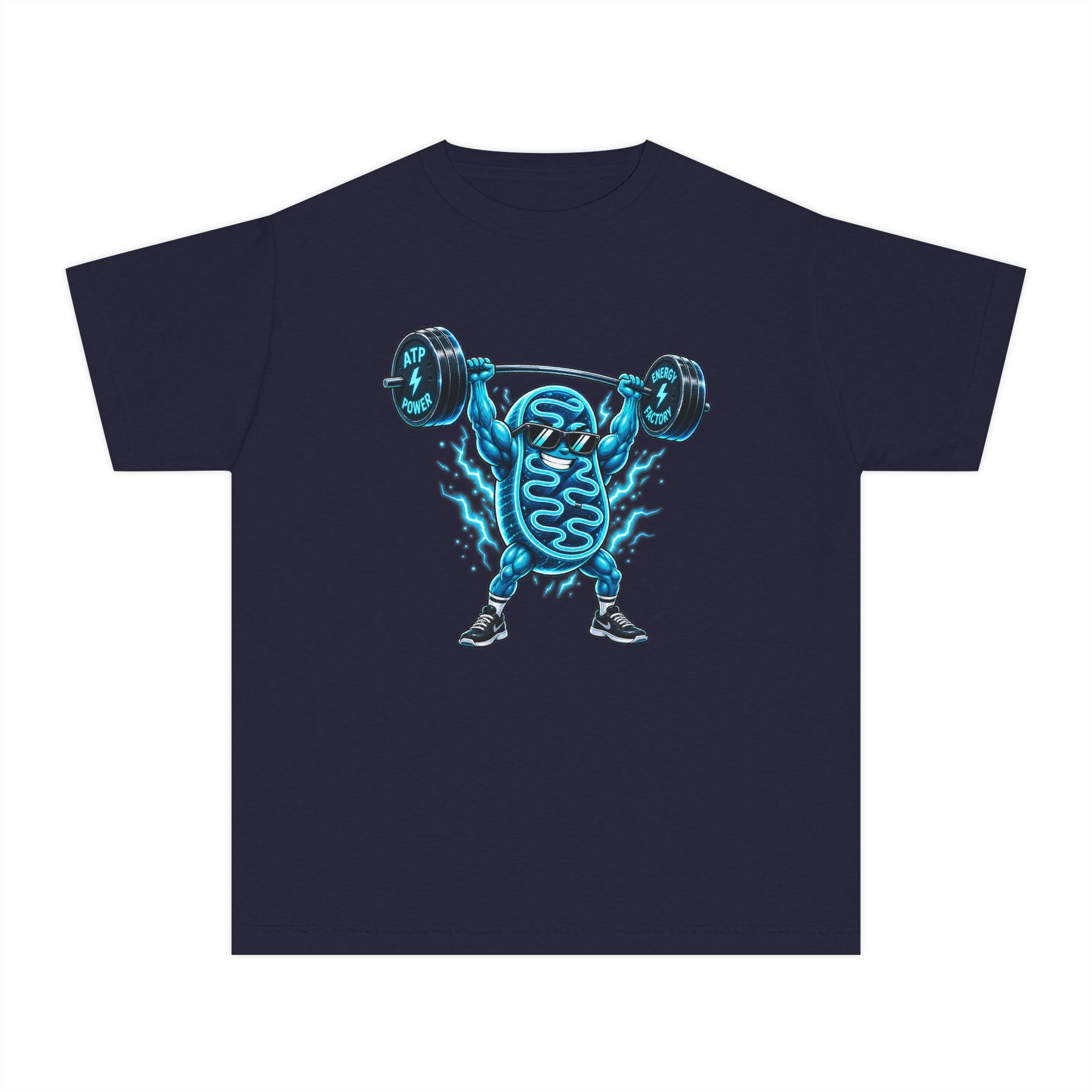 Youth Midweight Cotton Tee - Mitochondria Powerhouse