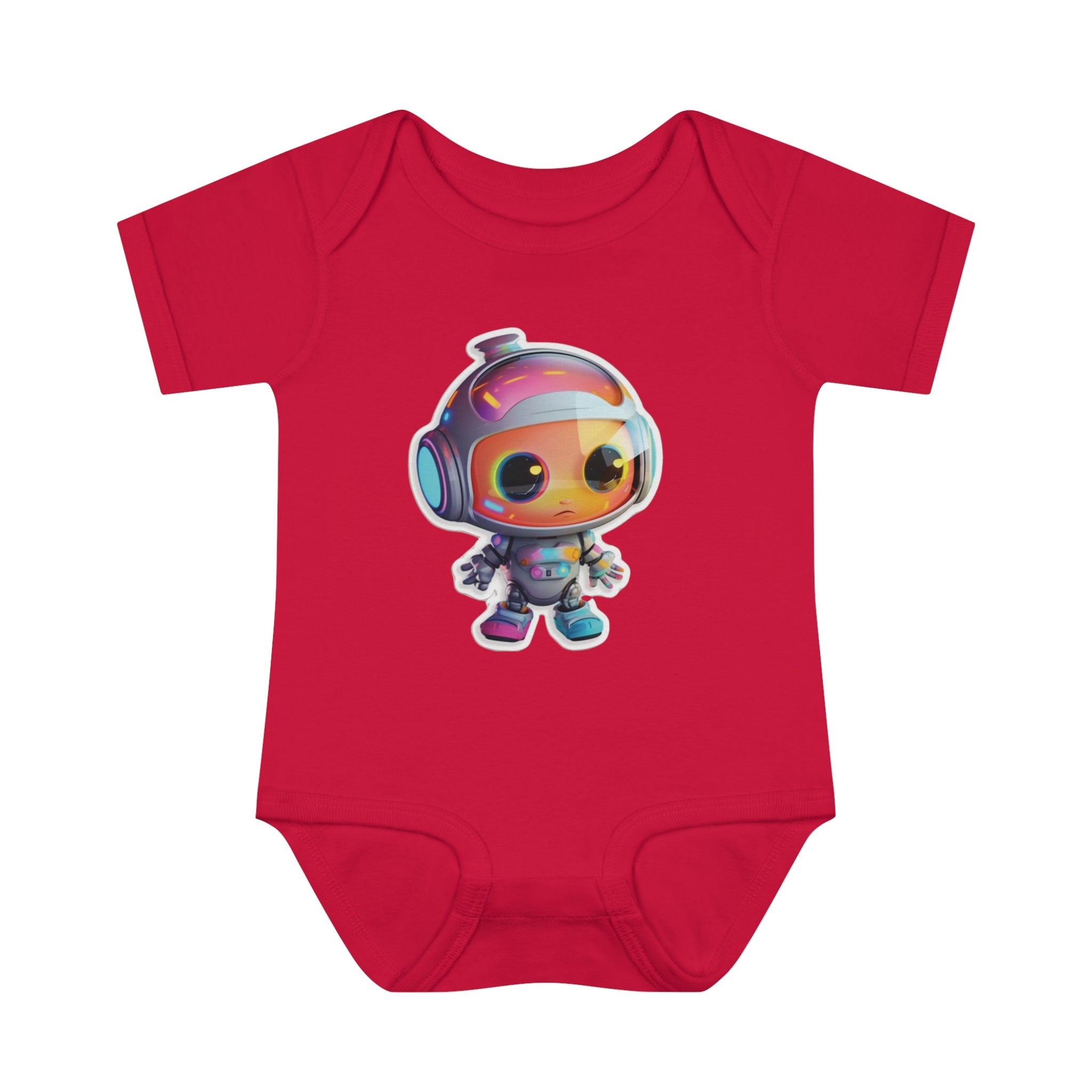 Infant Baby Rib Bodysuit - Botty, Robot Pop Art 03