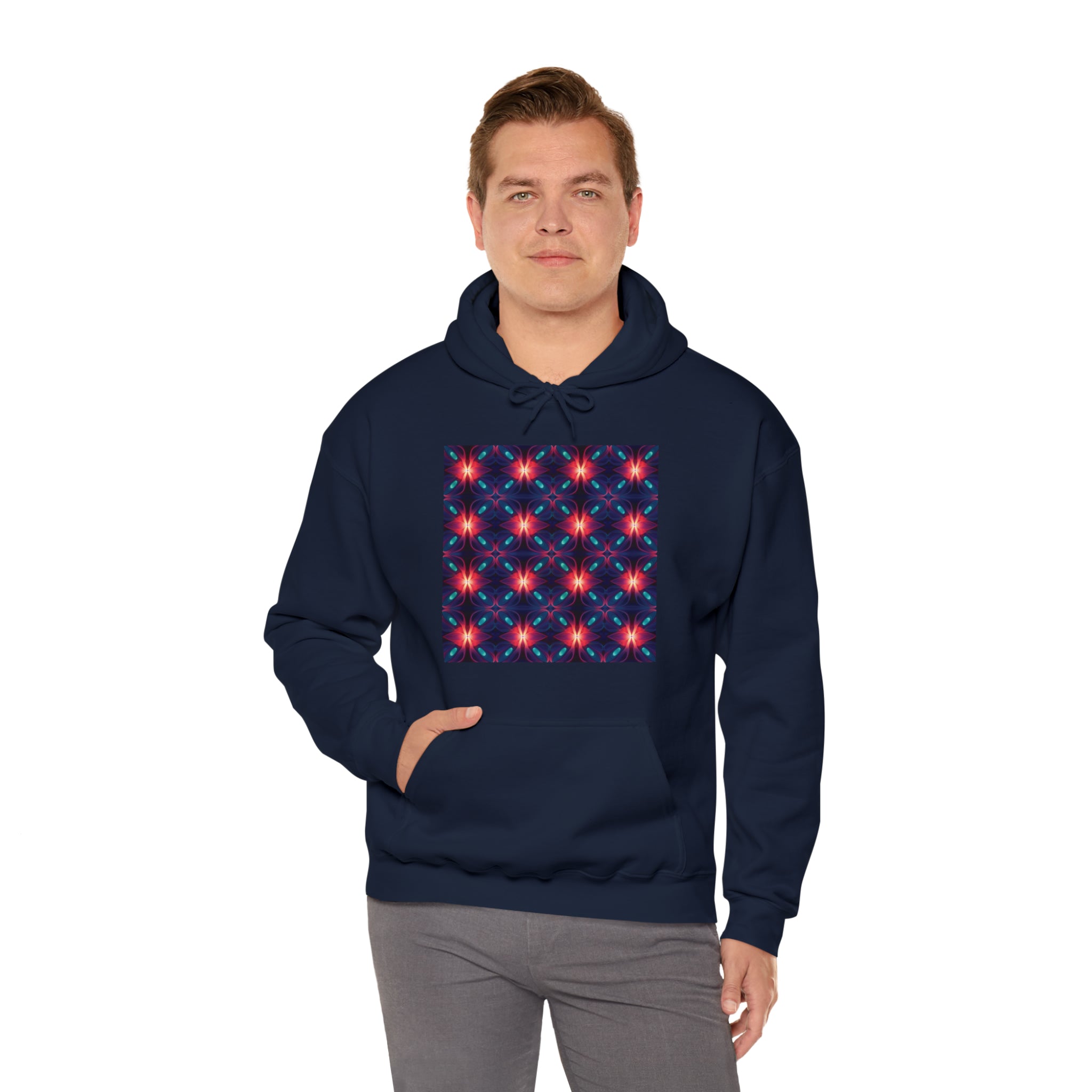 Unisex Heavy Blend™ Hooded Sweatshirt - Abstract Neon Designs 04