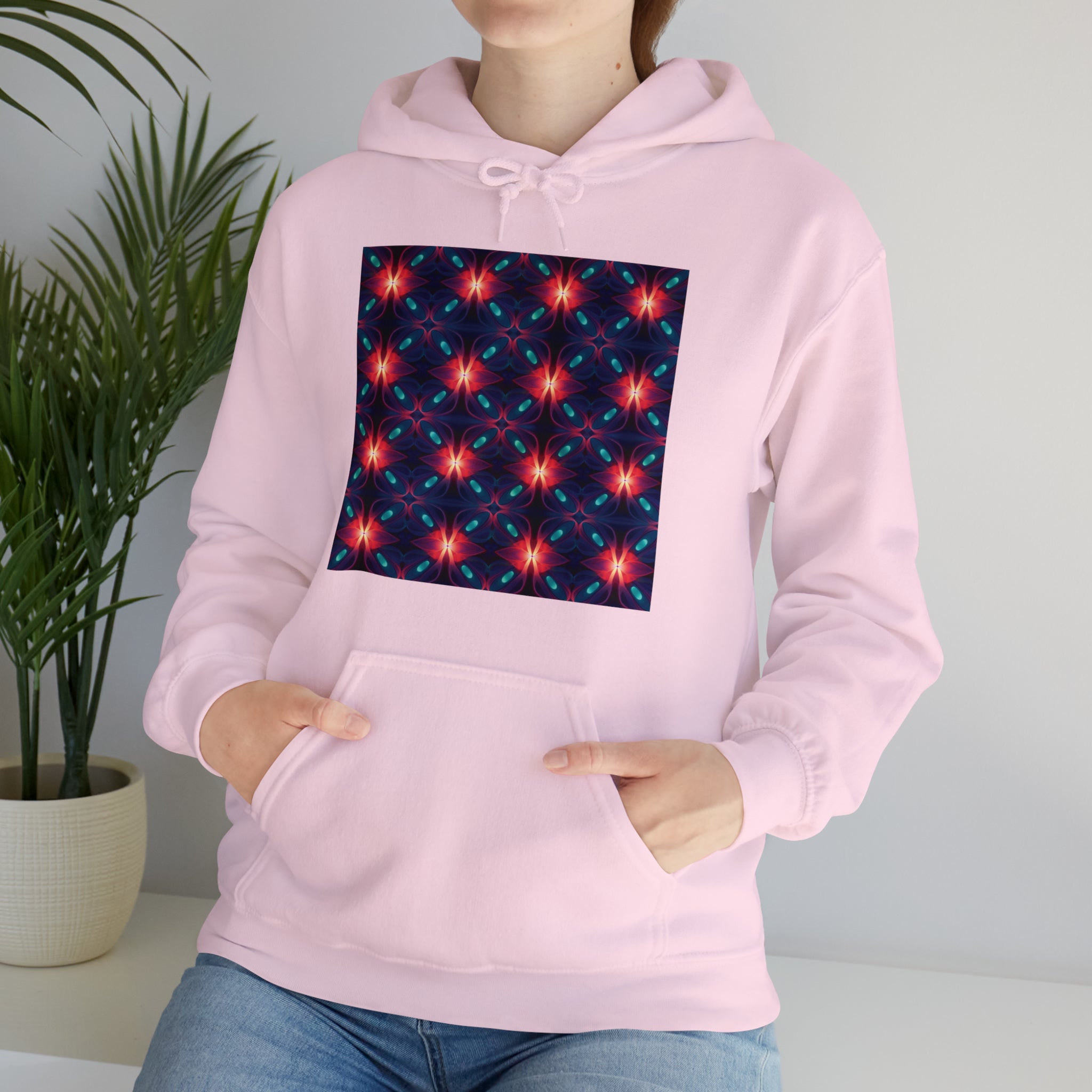 Unisex Heavy Blend™ Hooded Sweatshirt - Abstract Neon Designs 04
