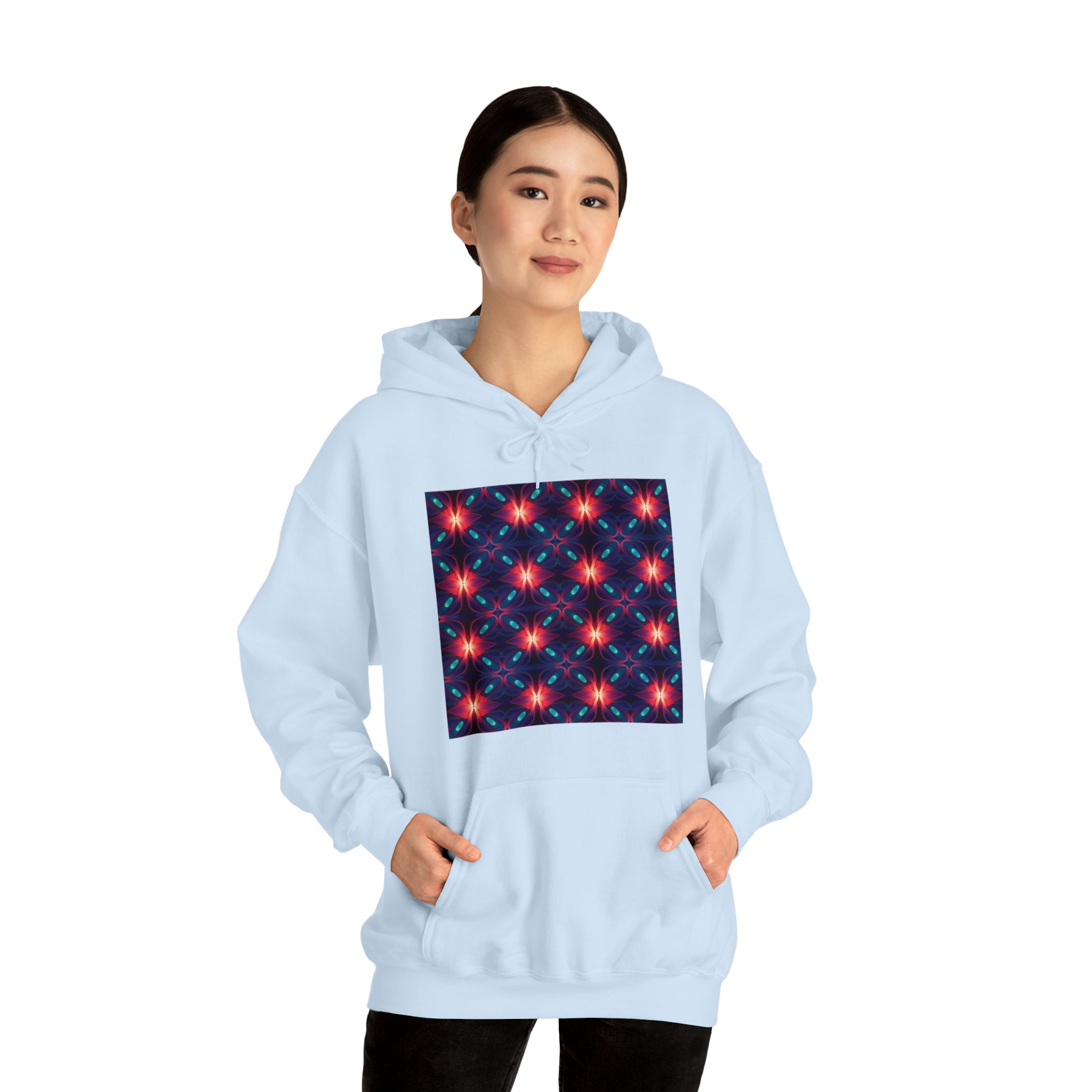 Unisex Heavy Blend™ Hooded Sweatshirt - Abstract Neon Designs 04