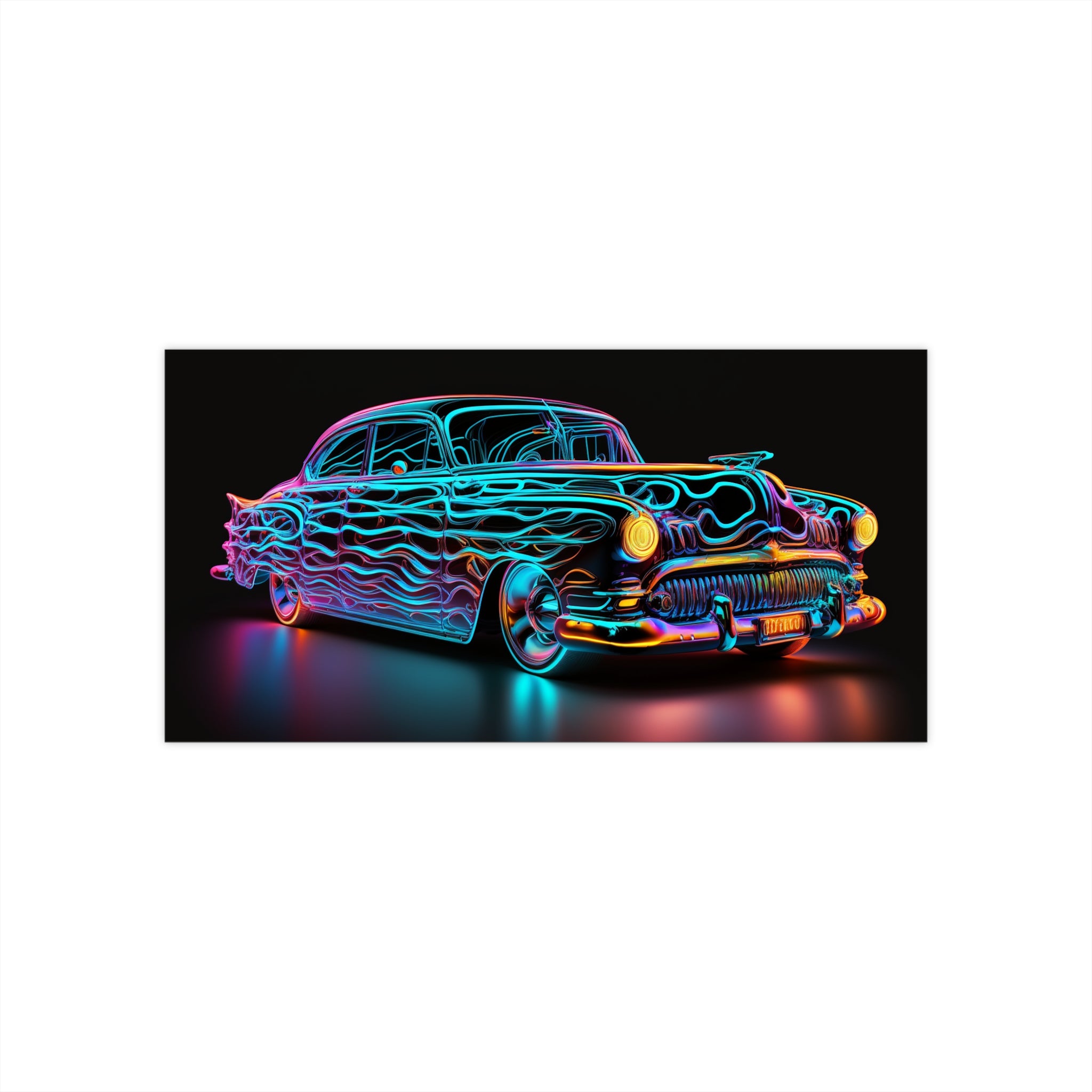 Bumper Stickers - Neon Car Design 08