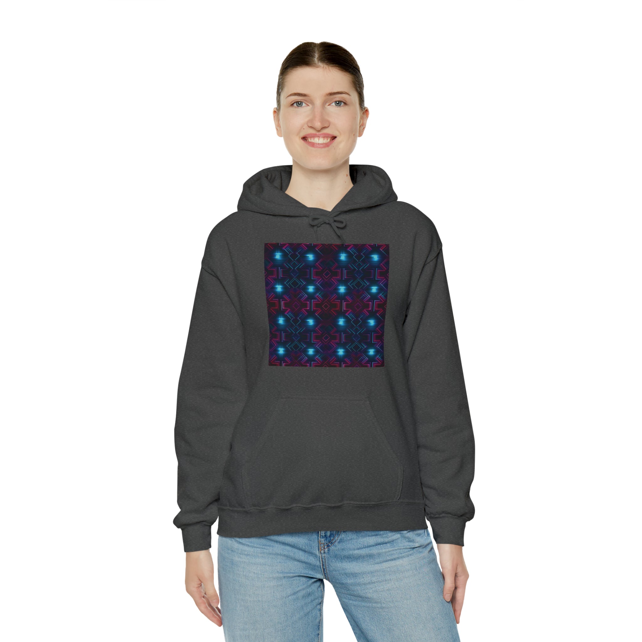 Unisex Heavy Blend™ Hooded Sweatshirt - Abstract Neon Designs 01