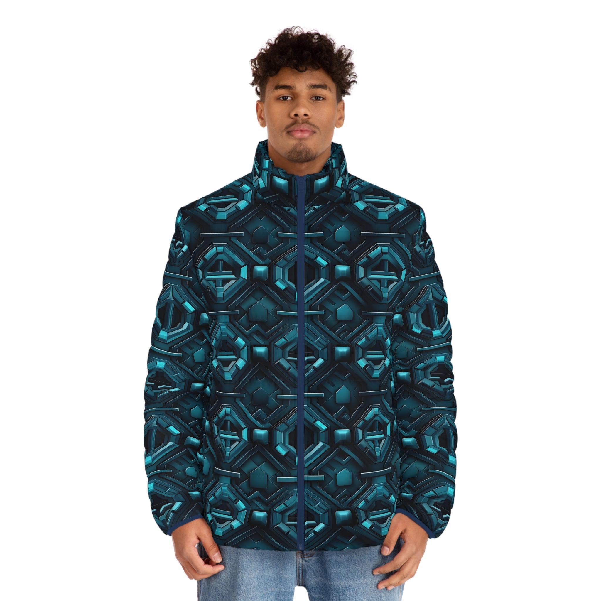 Men's Puffer Jacket (AOP) - Abstract Designs 11