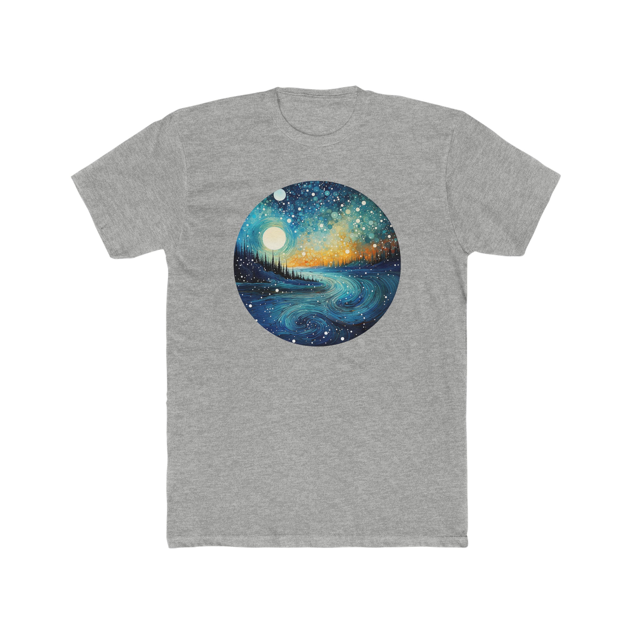Men's Cotton Crew Tee - Pointillism Designs 05