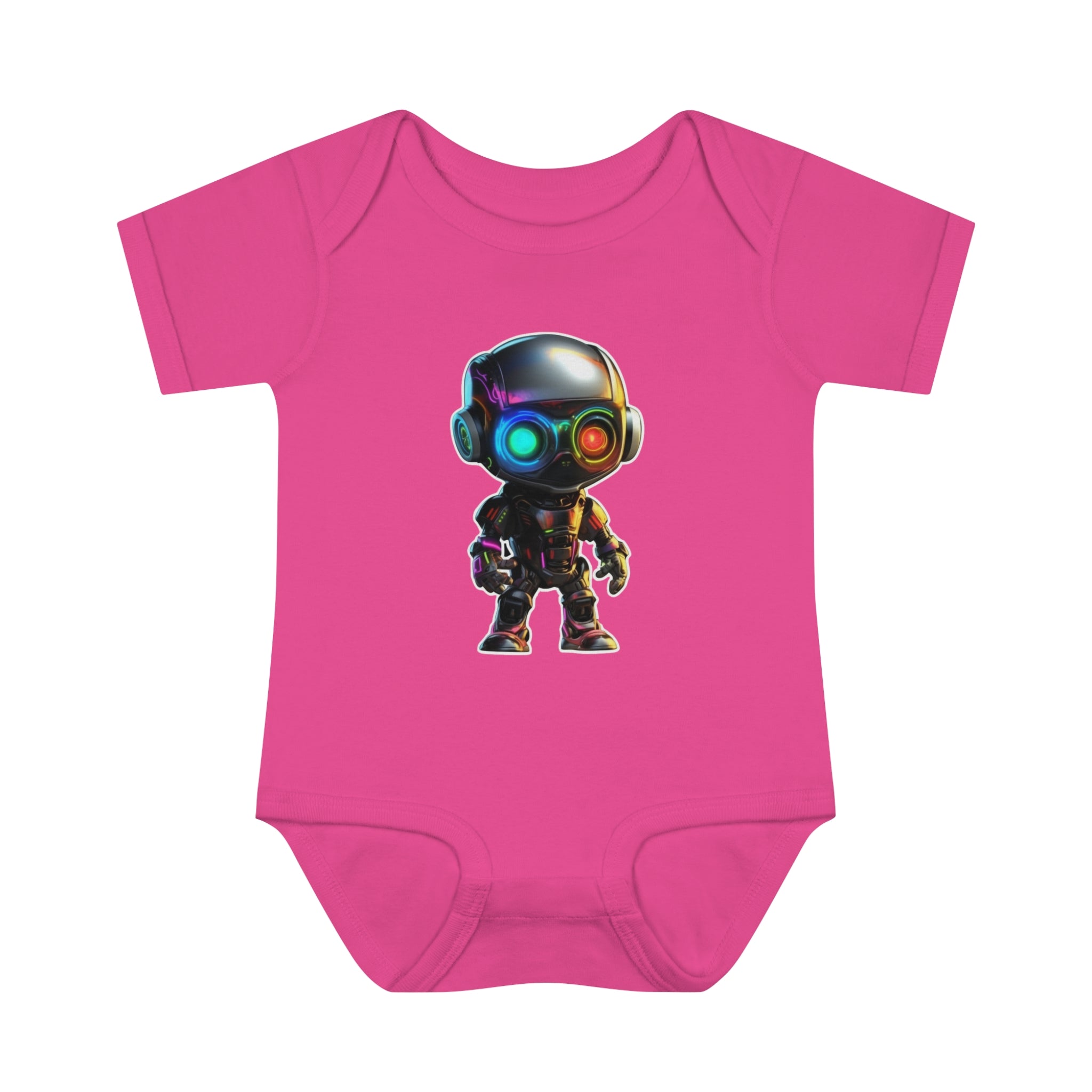 Infant Baby Rib Bodysuit - Byte, Robot Pop Art 06
