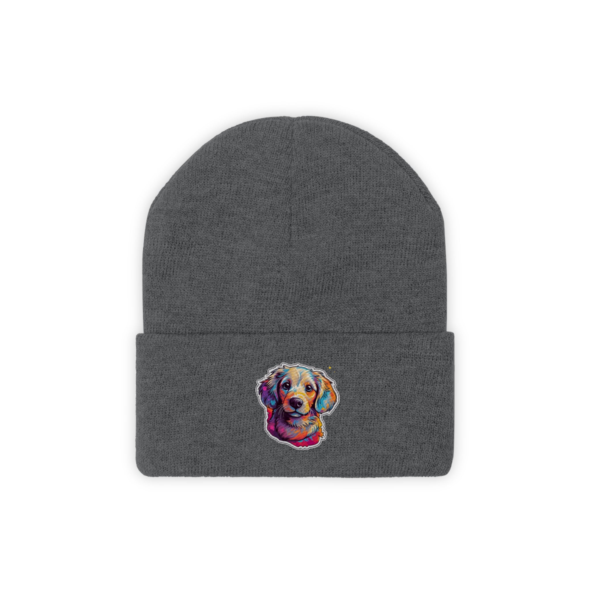Knit Beanie - Puppy Pop Art 08