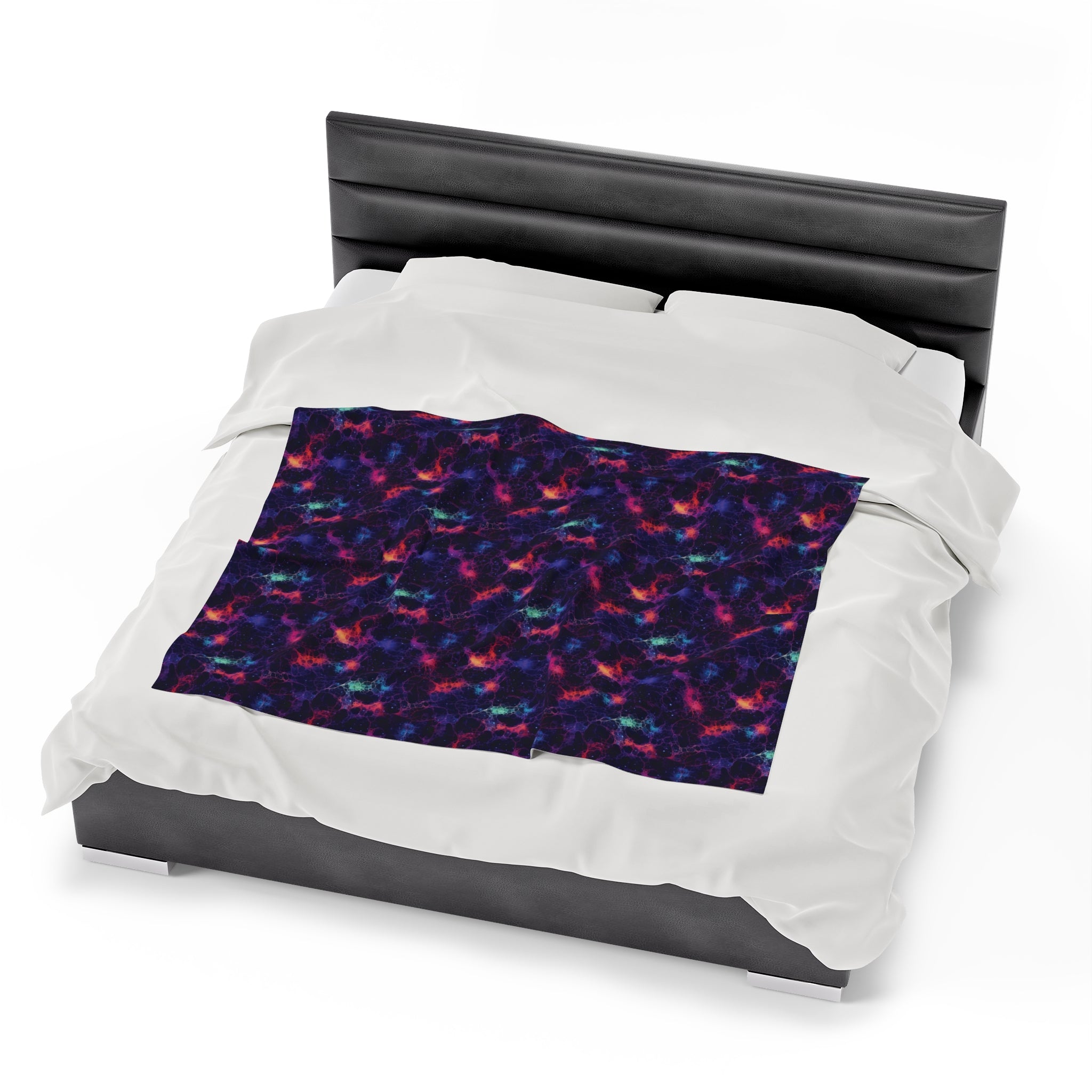 Velveteen Plush Blanket (AOP) - Fantasy Galaxies 08