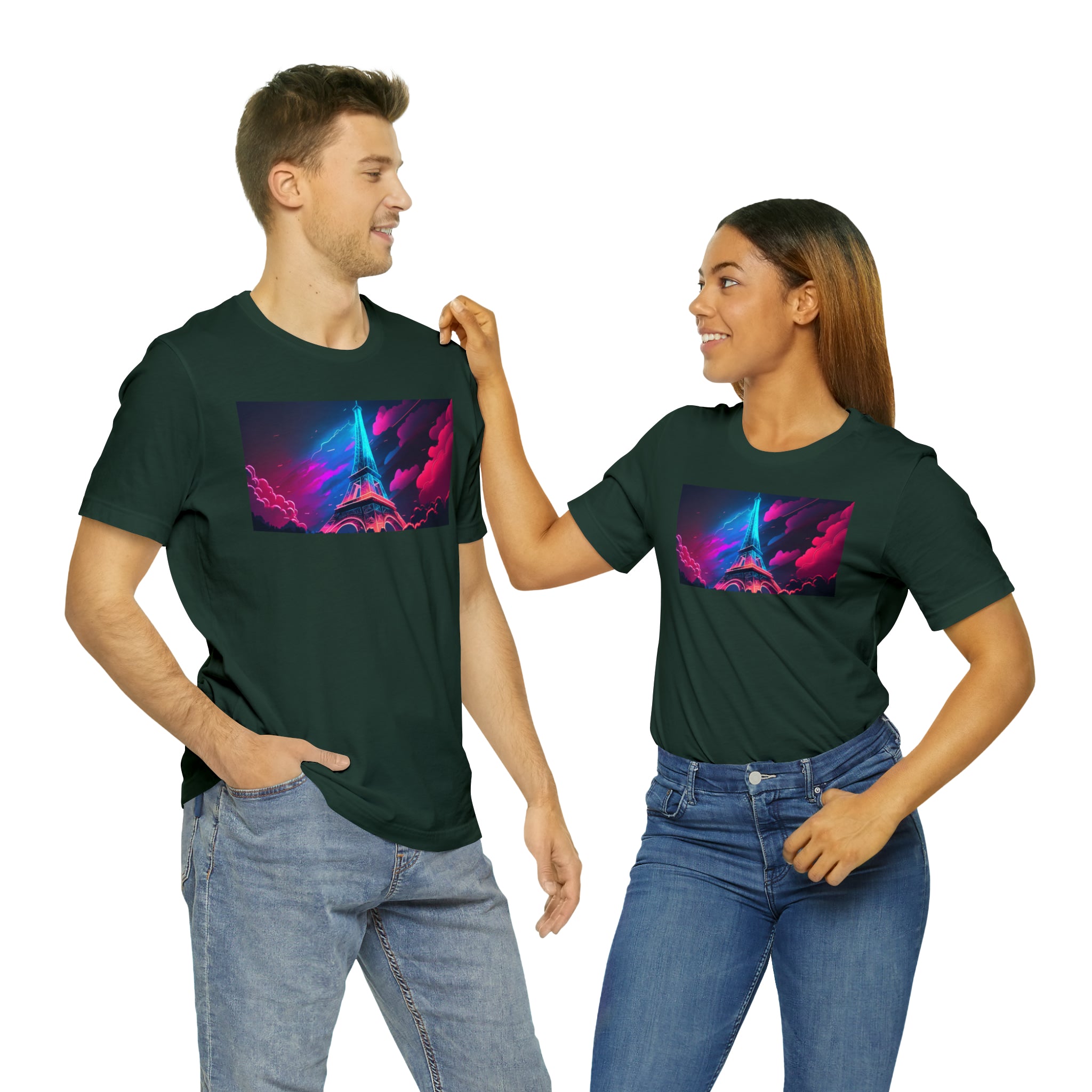 Unisex Jersey Short Sleeve Tee - Eiffel Tower, France