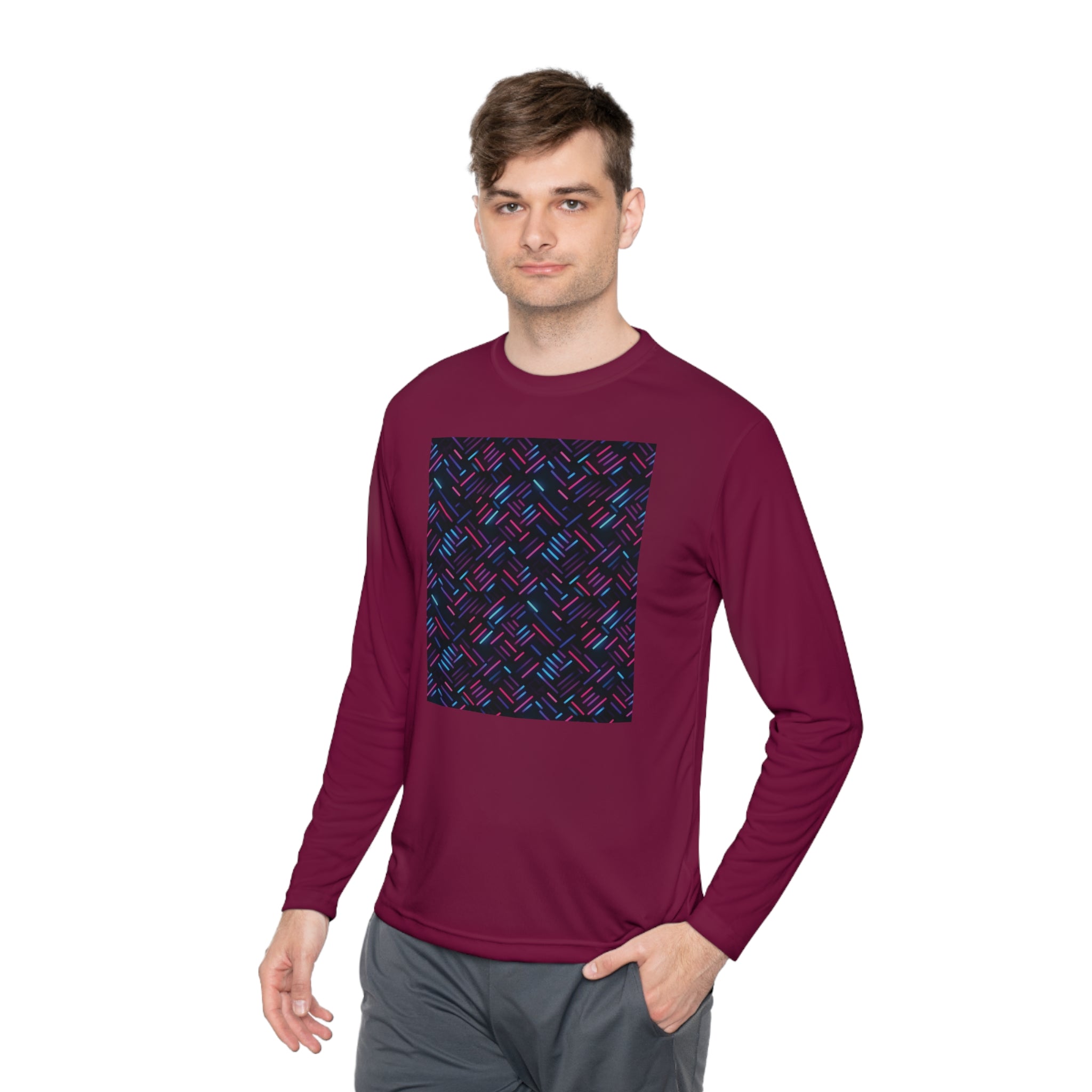Unisex Lightweight Long Sleeve Tee (AOP) - Abstract Designs 03