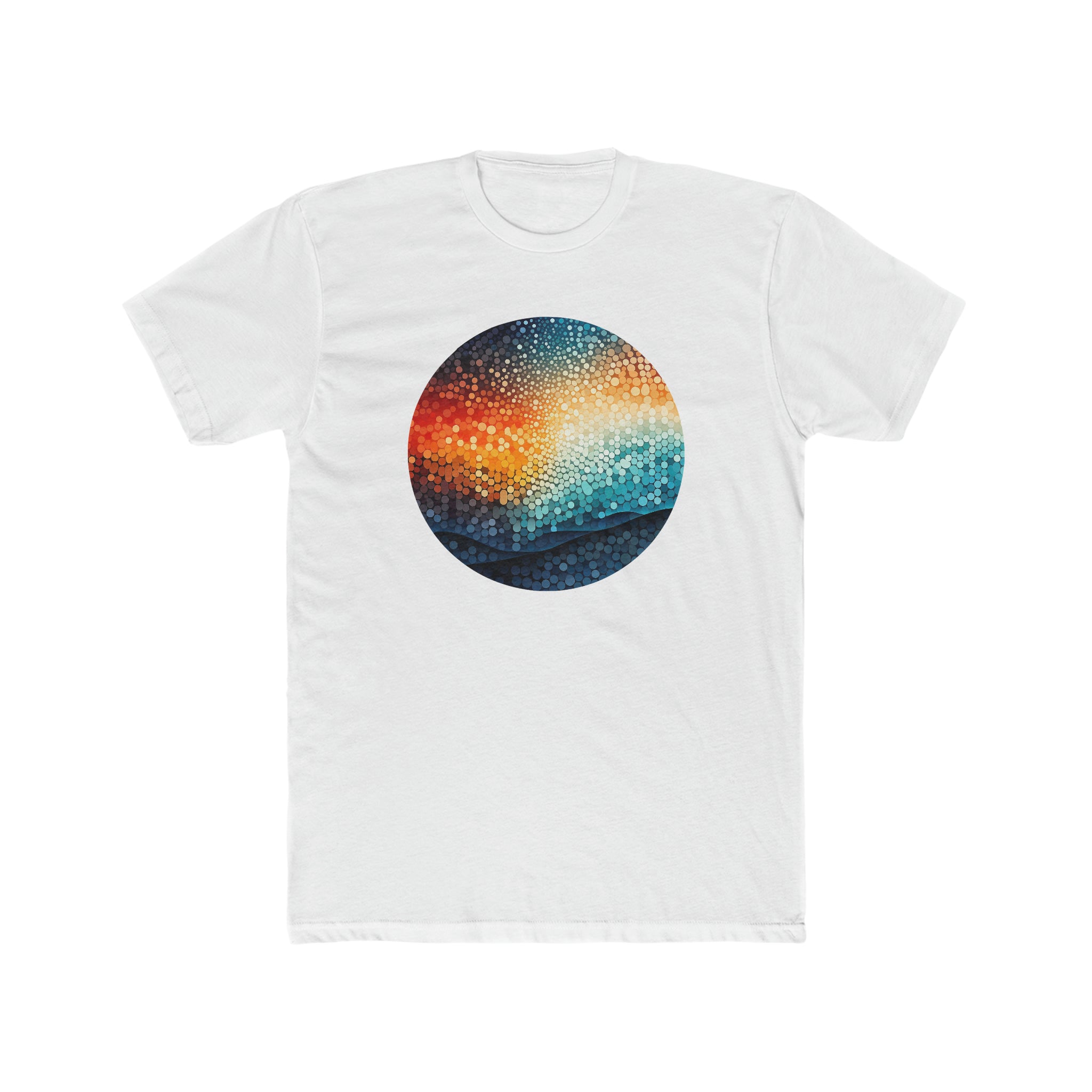 Men's Cotton Crew Tee - Pointillism Designs 14