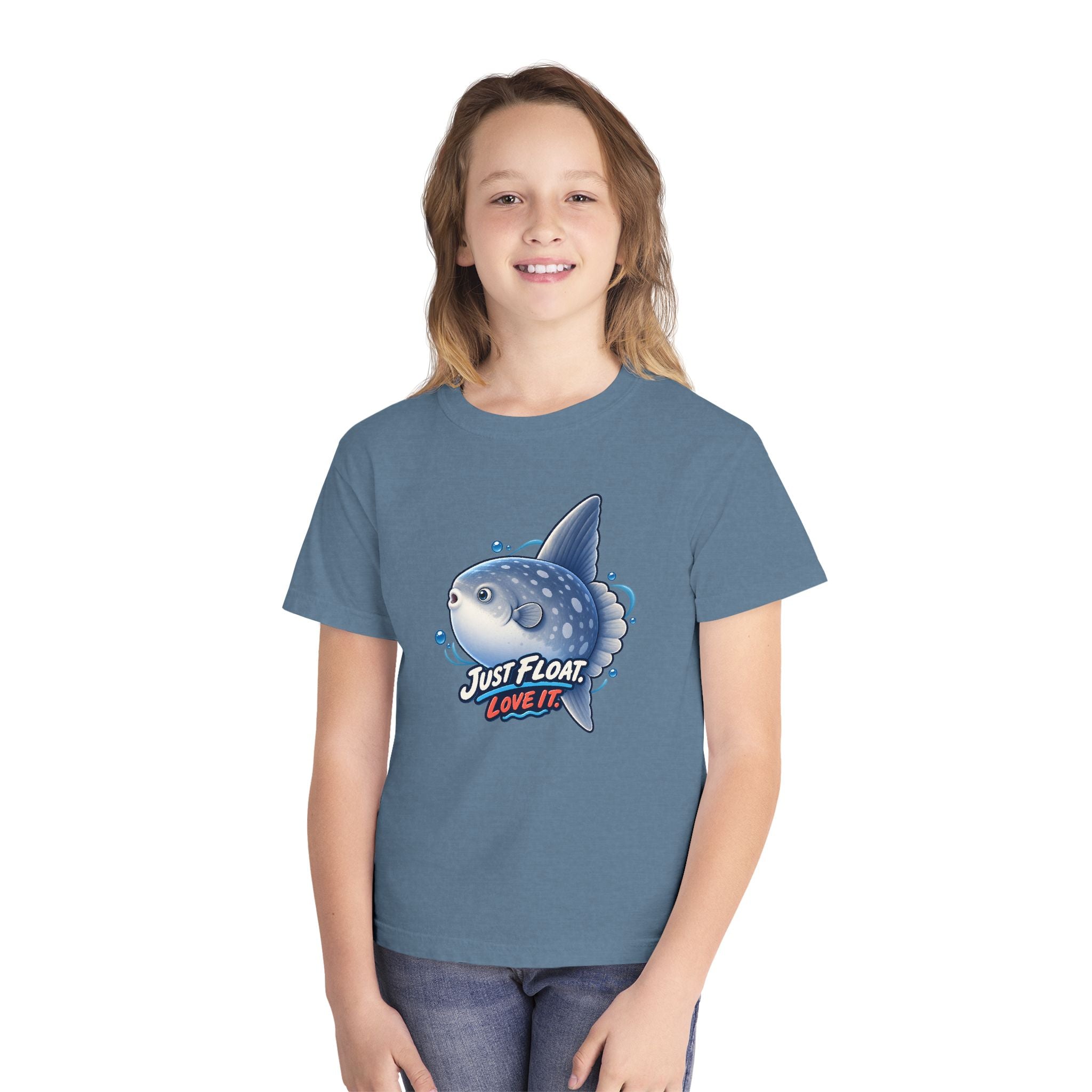 Youth Midweight Cotton Tee - Sunfish drifting