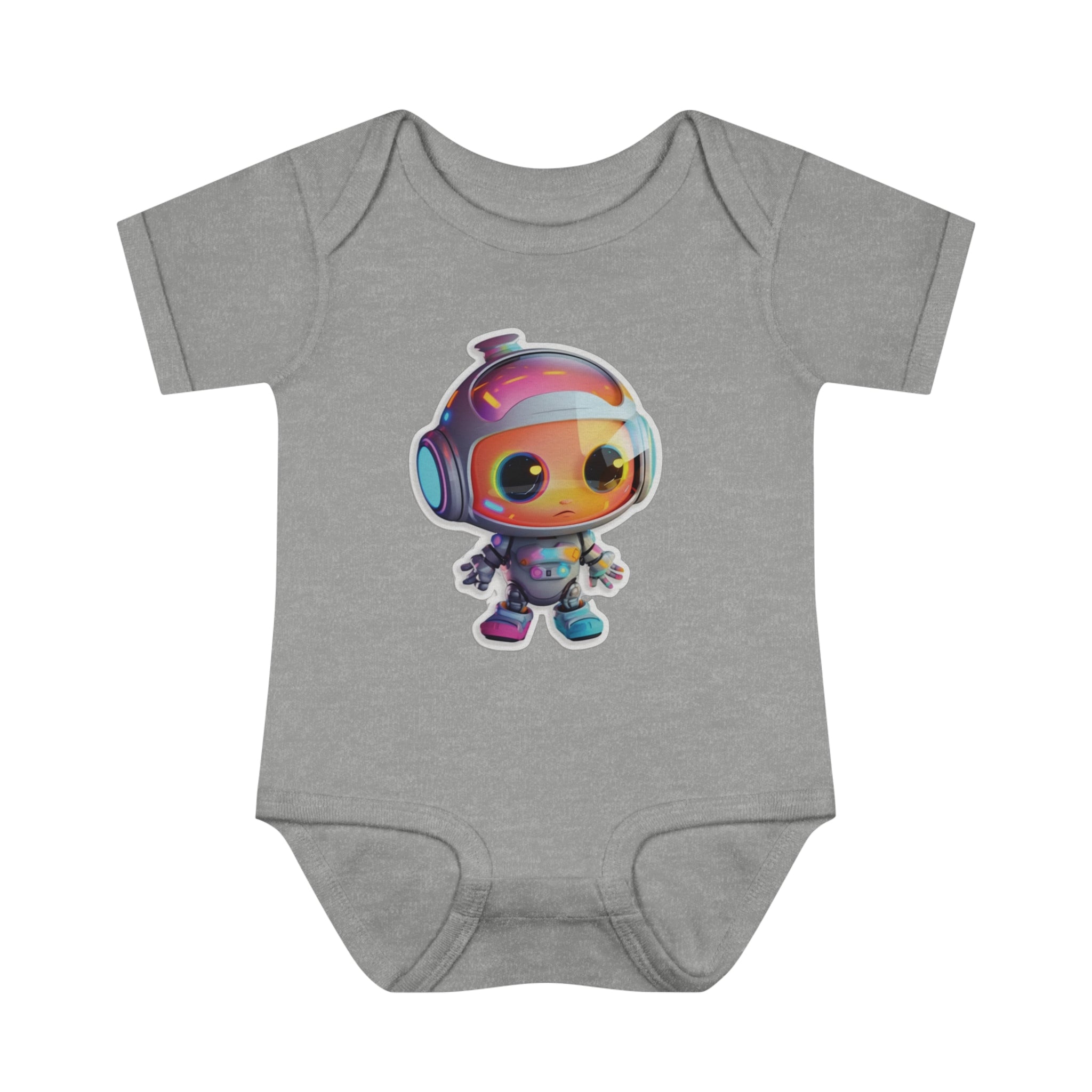 Infant Baby Rib Bodysuit - Botty, Robot Pop Art 03