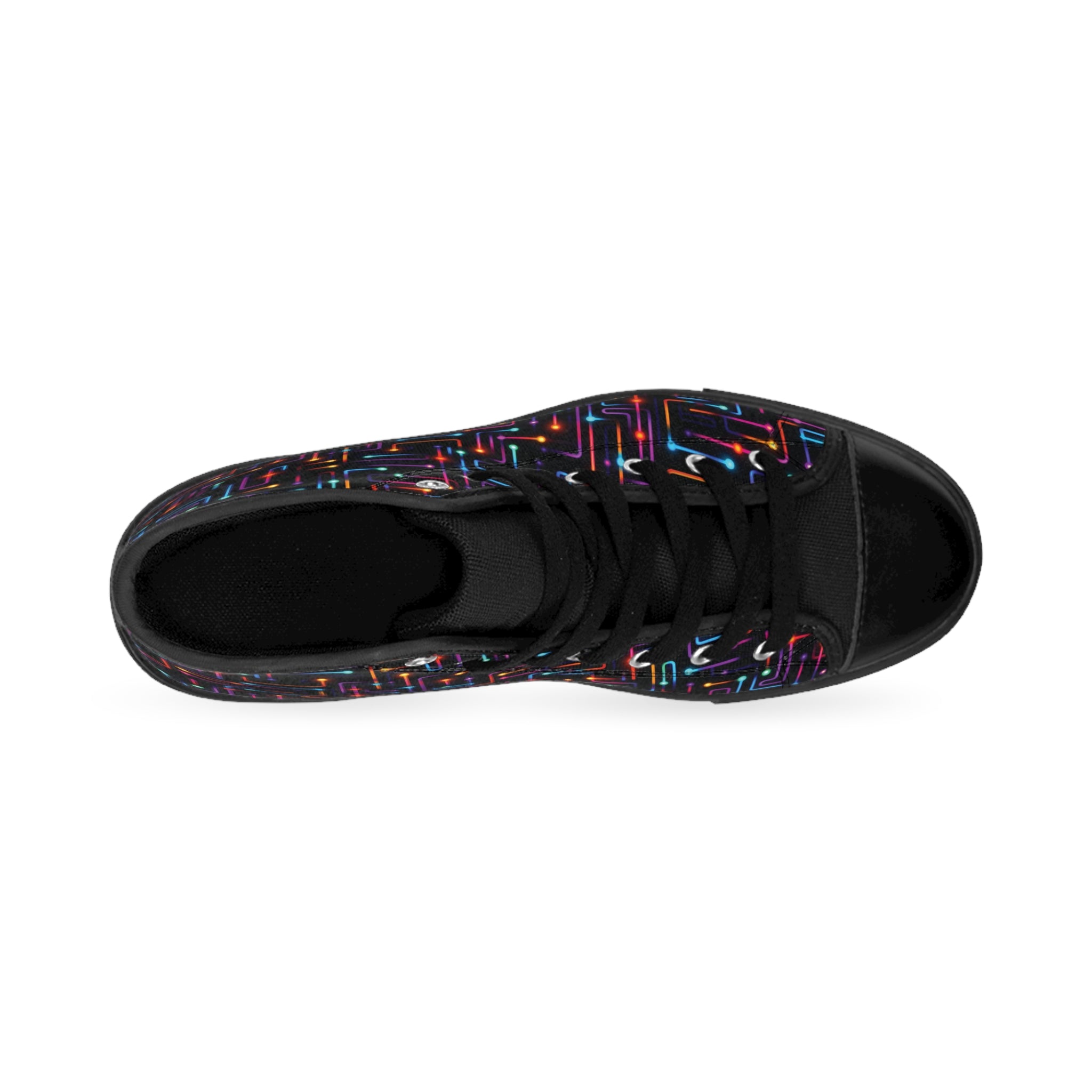 Men's Classic Sneakers (AOP) - Seamless Vibrant Neon Designs 03