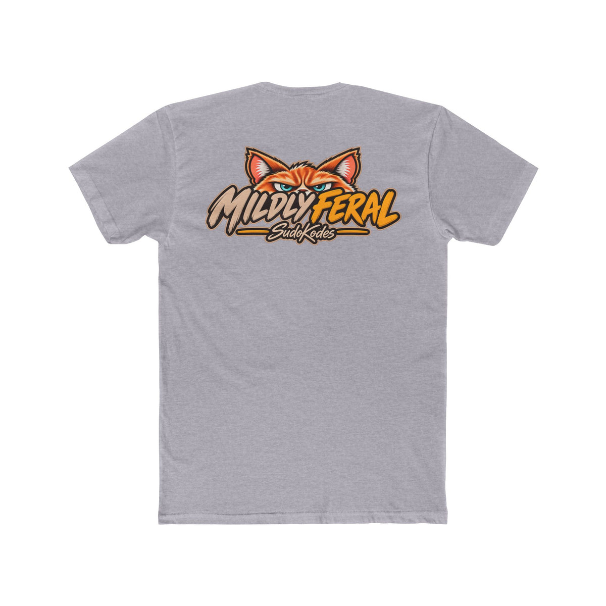 Fueled by Caffeine & Sarcasm - Mildly Feral - Men's Cotton Crew Tee