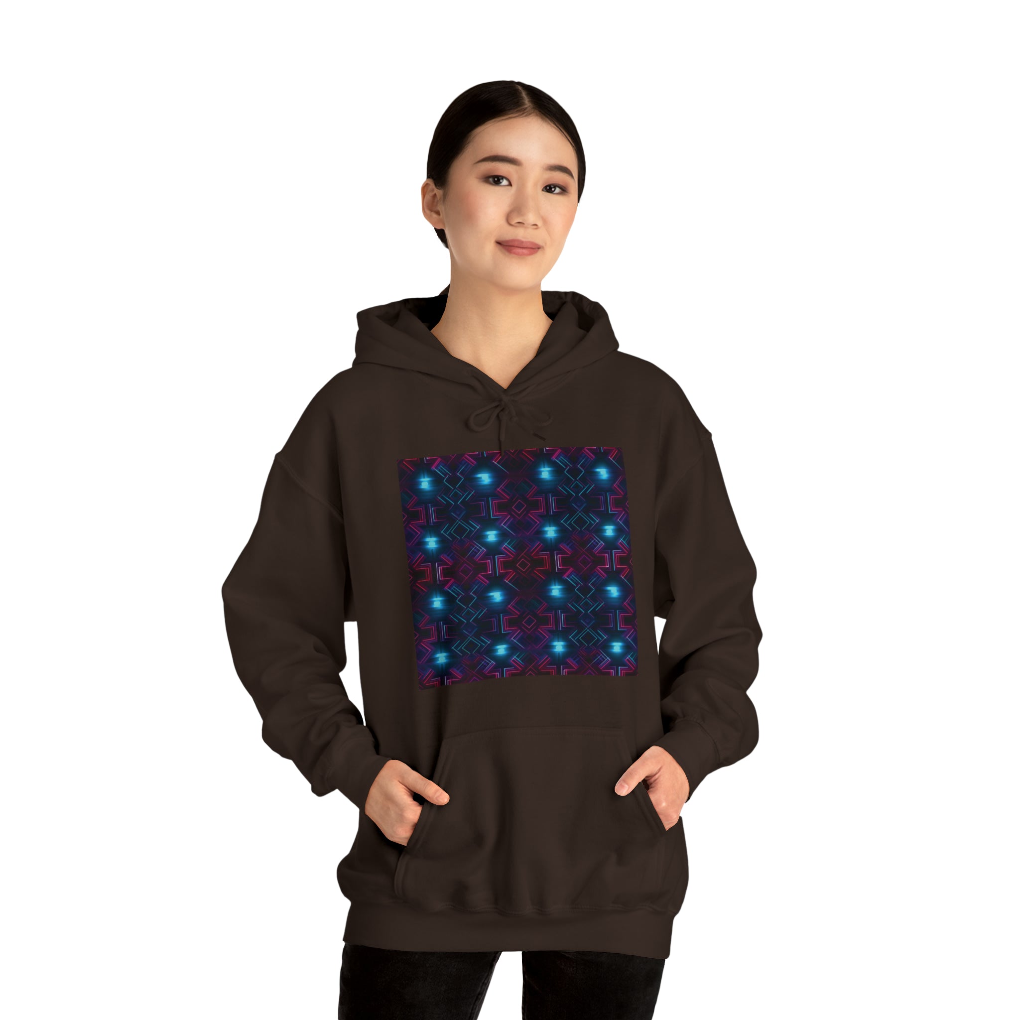 Unisex Heavy Blend™ Hooded Sweatshirt - Abstract Neon Designs 01