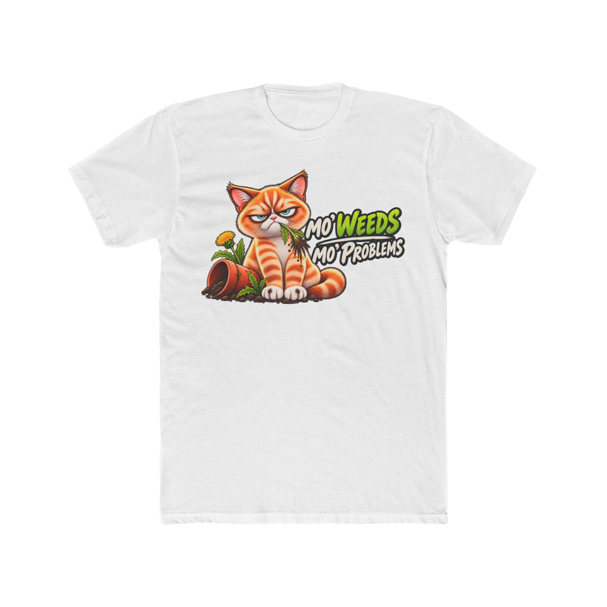 Mo' Weeds Mo' Problems - Mildly Feral - Men's Cotton Crew Tee