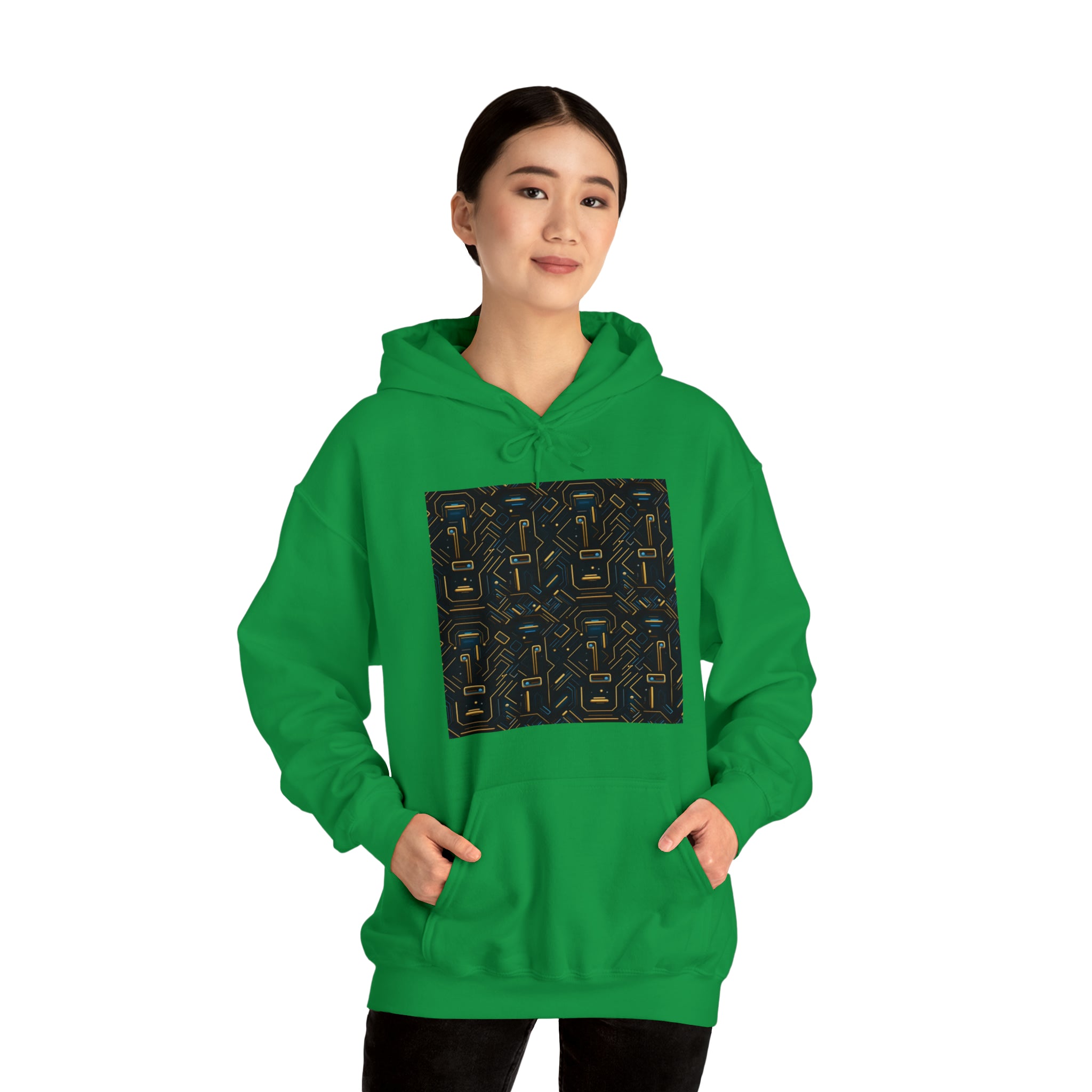 Unisex Heavy Blend™ Hooded Sweatshirt - Abstract Neon Designs 05