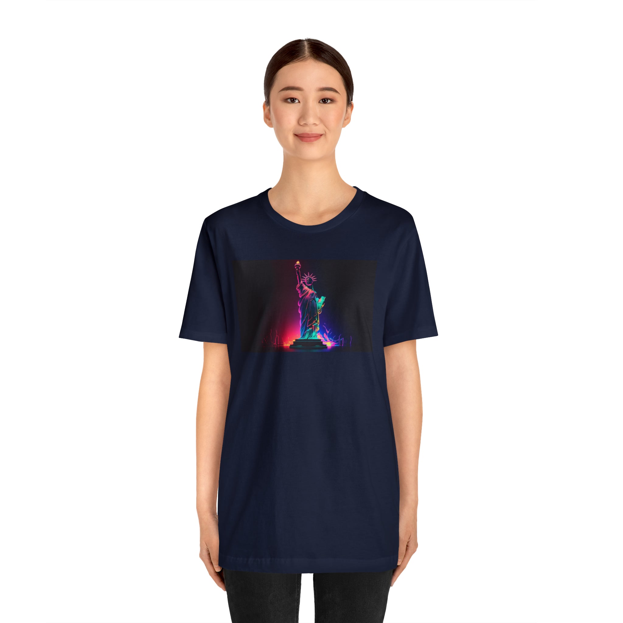 Unisex Jersey Short Sleeve Tee - Statue of Liberty, New York, USA