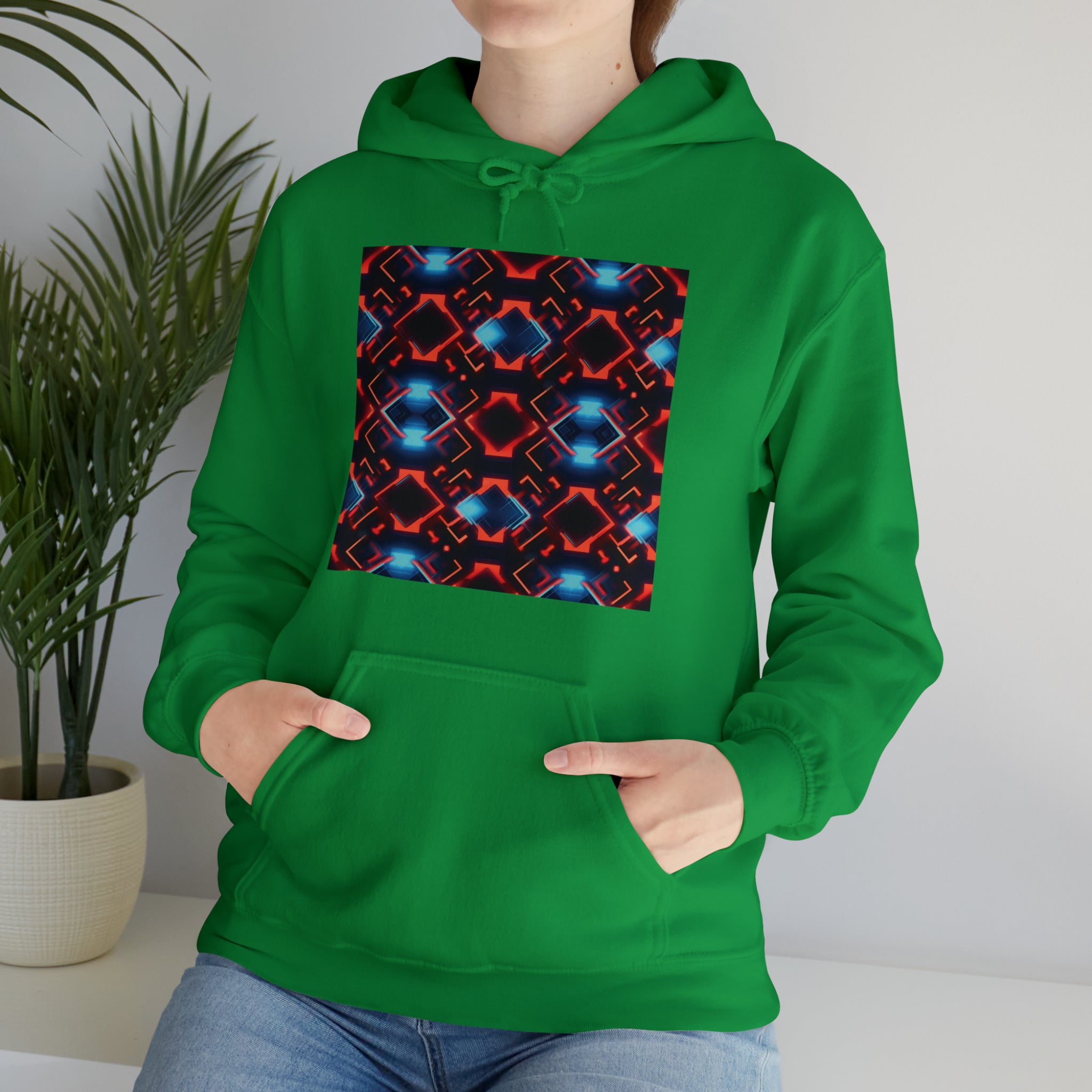 Unisex Heavy Blend™ Hooded Sweatshirt - Abstract Neon Designs 07
