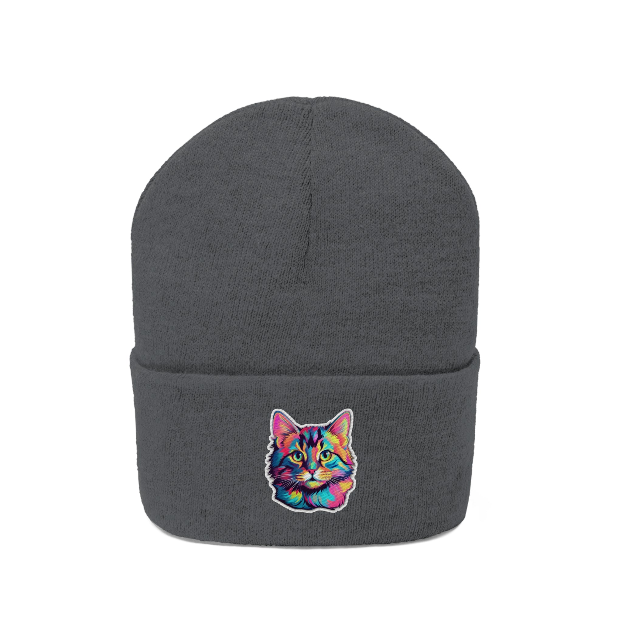 Knit Beanie - Kitten Pop Art 08