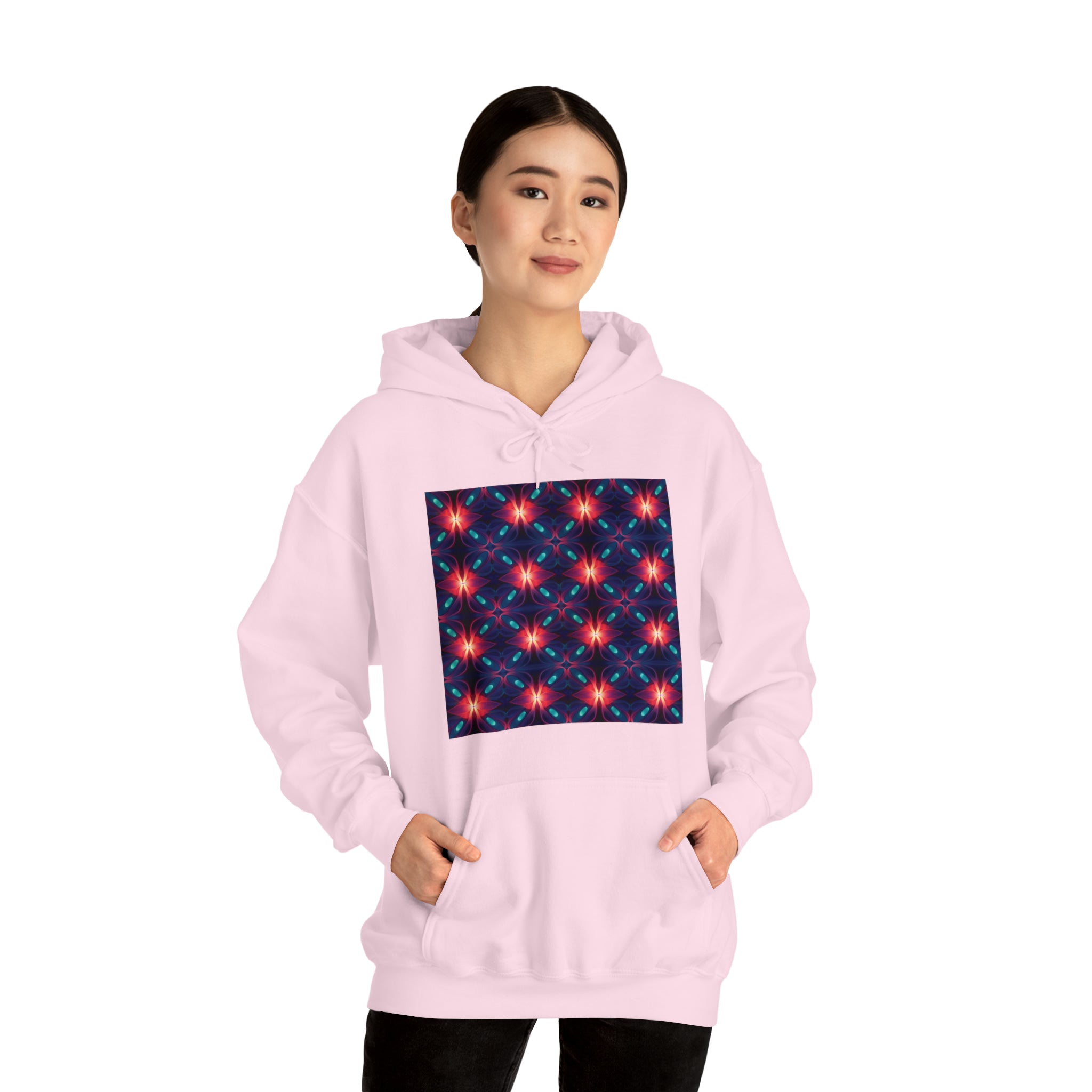 Unisex Heavy Blend™ Hooded Sweatshirt - Abstract Neon Designs 04