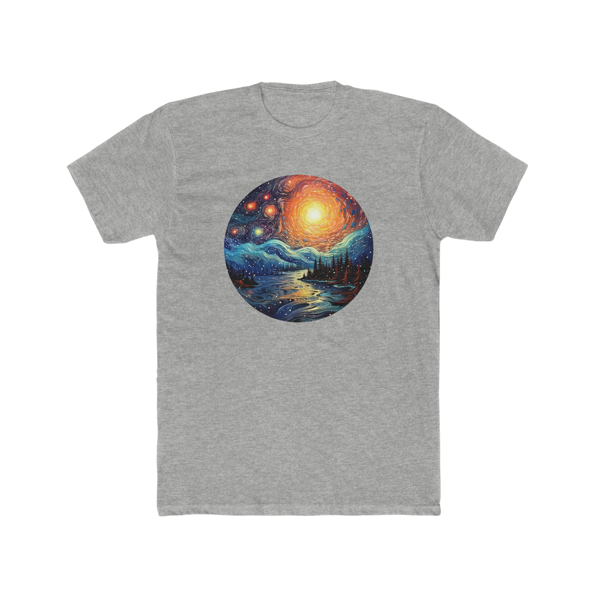 Men's Cotton Crew Tee - Pointillism Designs 16