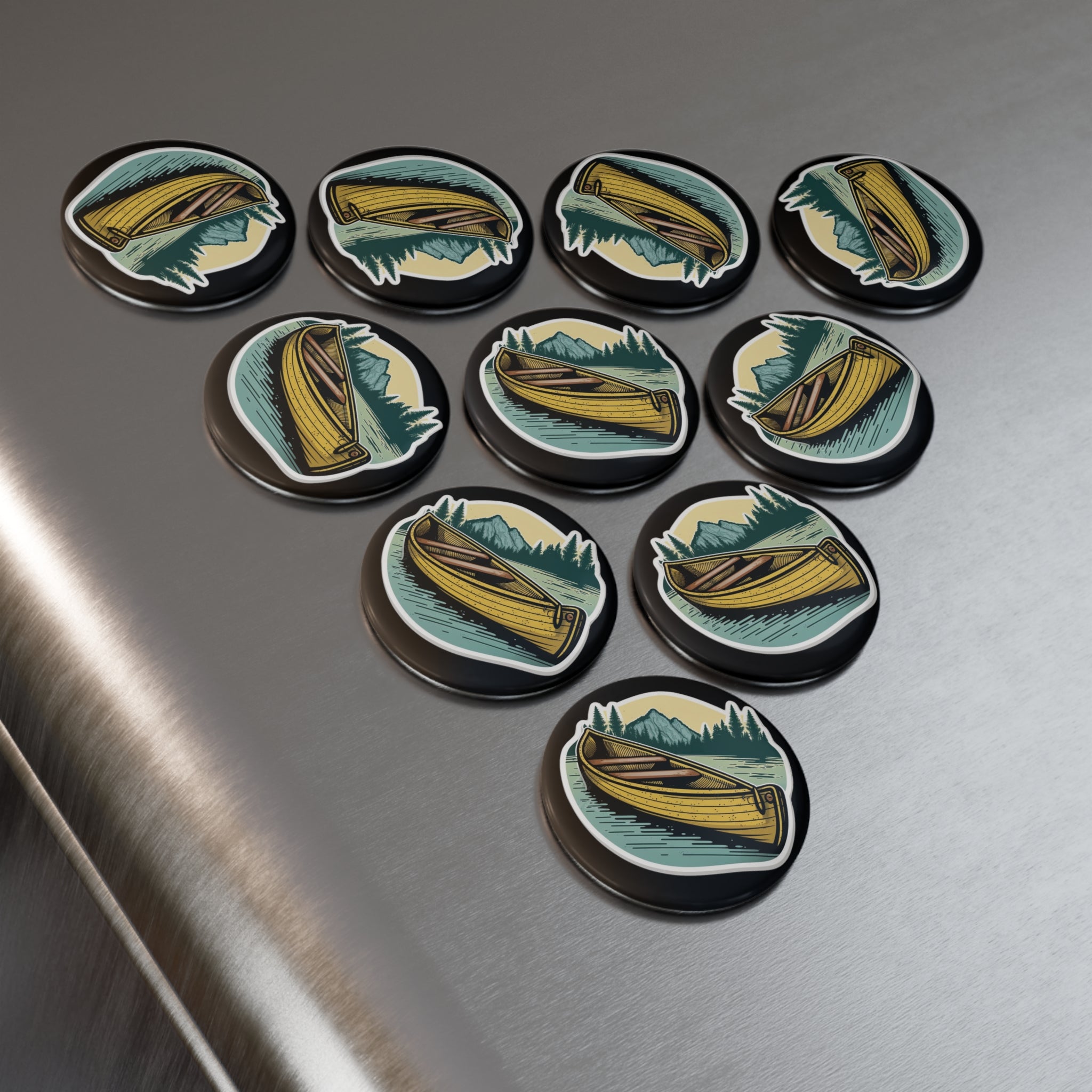 Button Magnet, Round (1 & 10 pcs) - Canoe