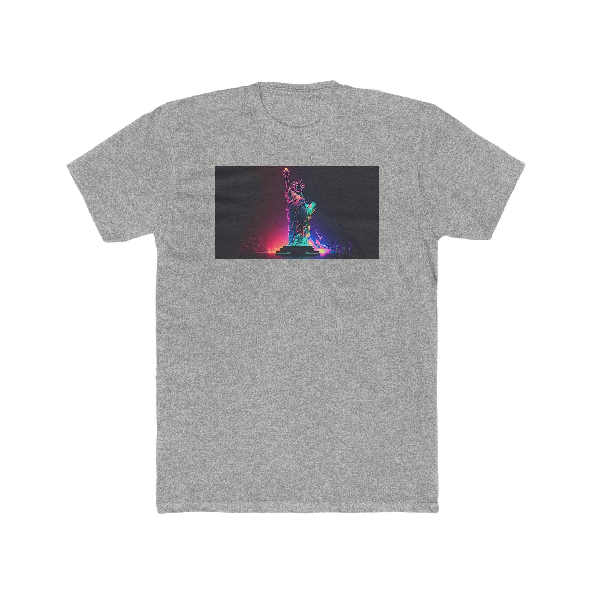 Men's Cotton Crew Tee - Fantasy Art - Statue of Liberty